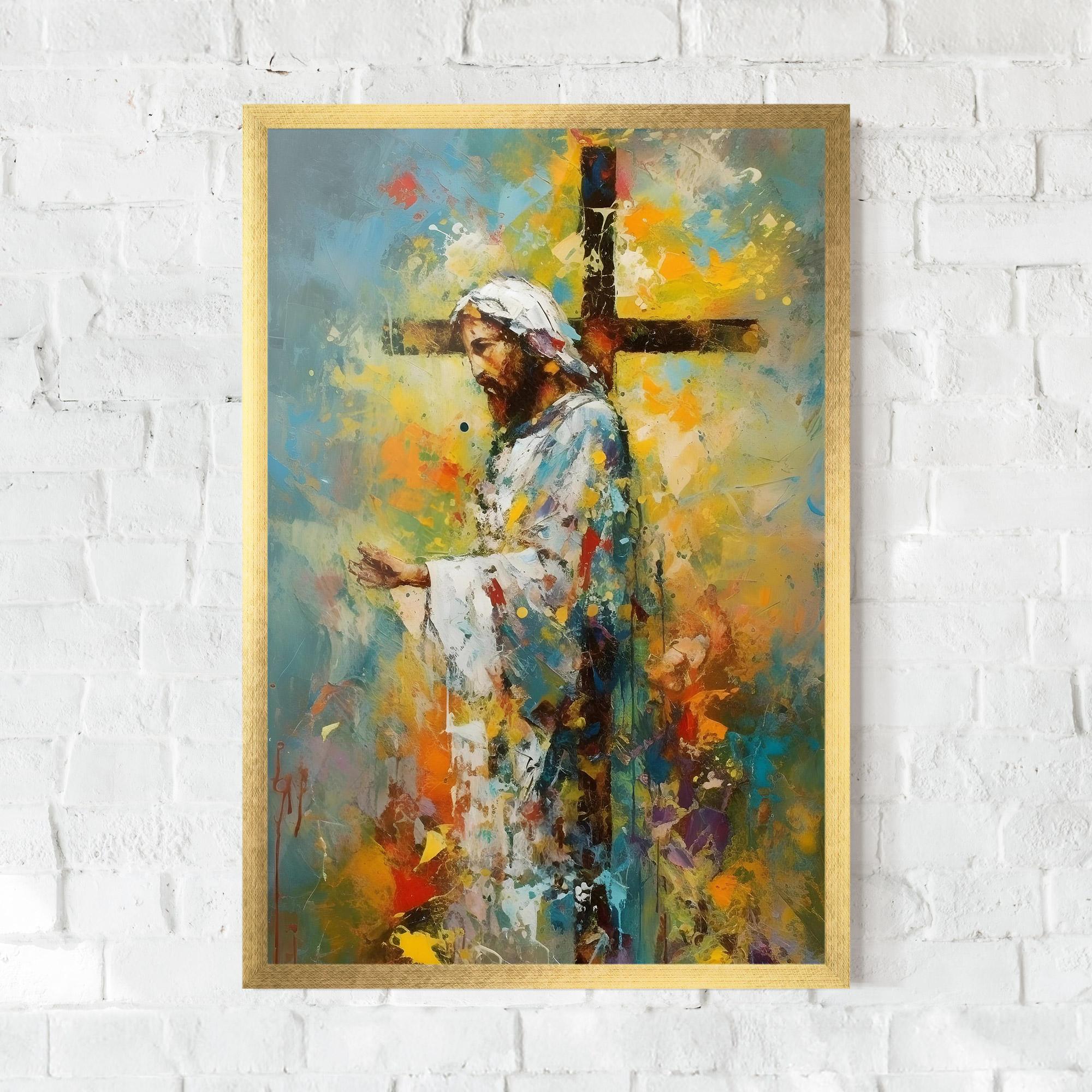 Poster Înrămat Christ Art Painting mockup 0