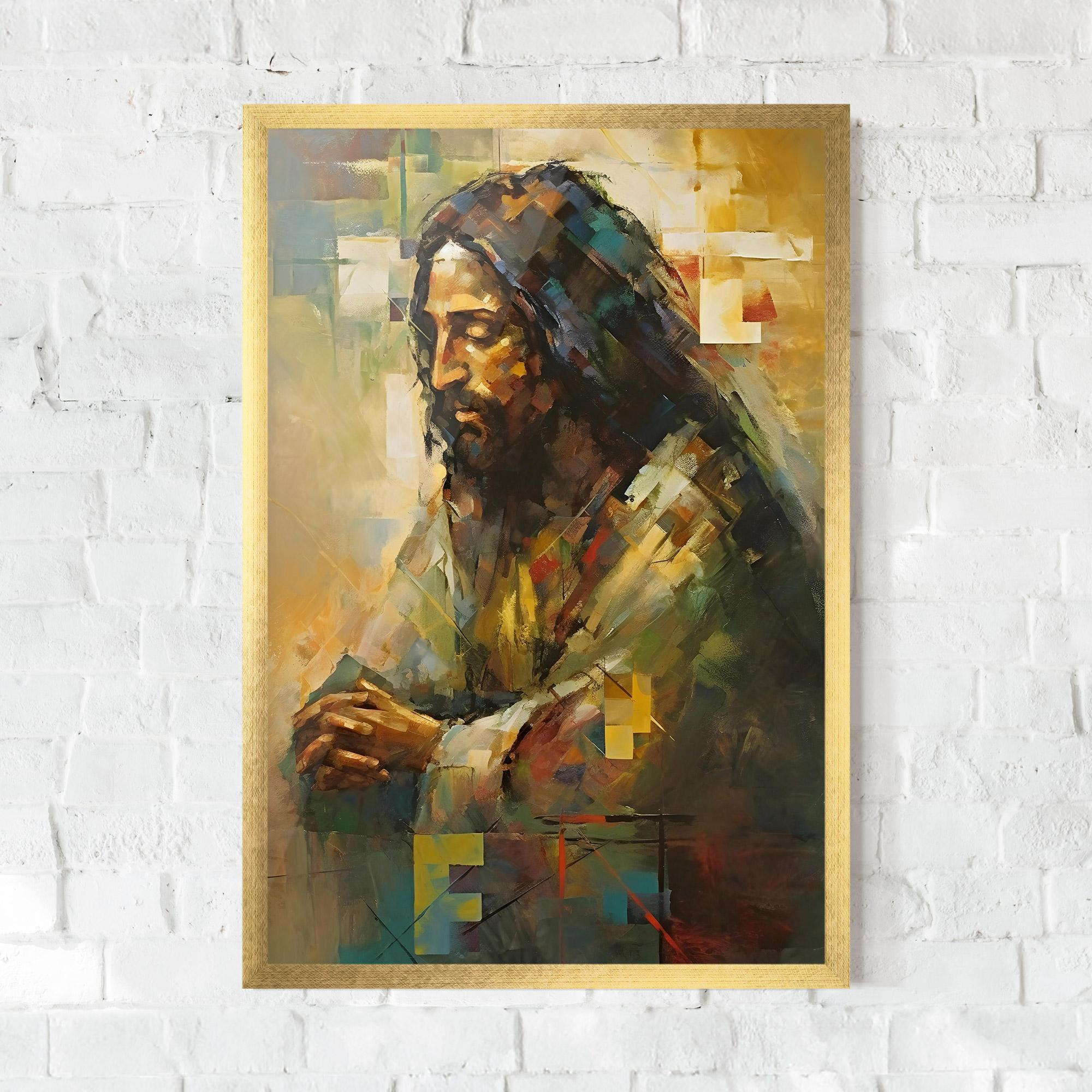 Poster Înrămat Christ Painting Art mockup 0