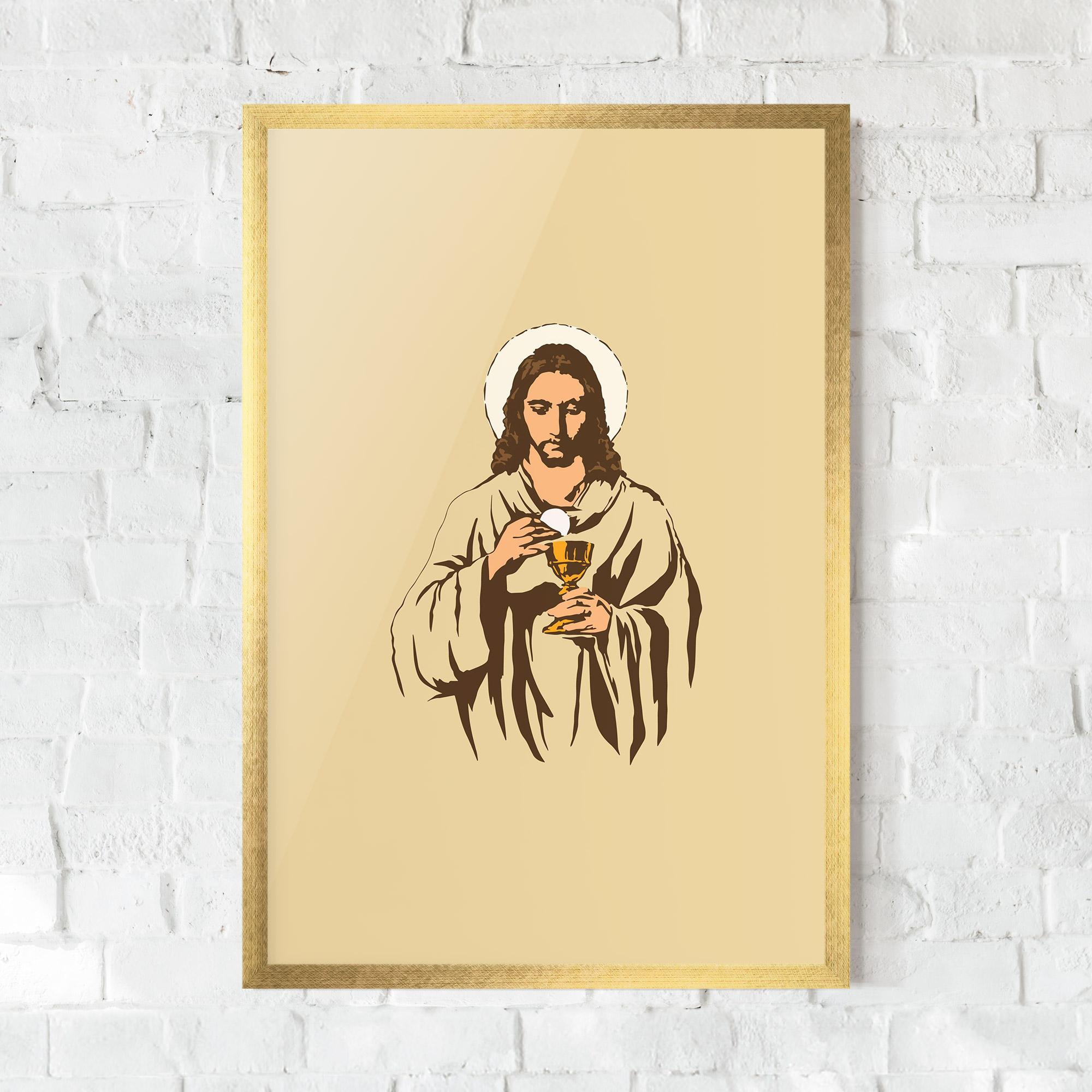 Poster Înrămat Cream Jesus mockup 0