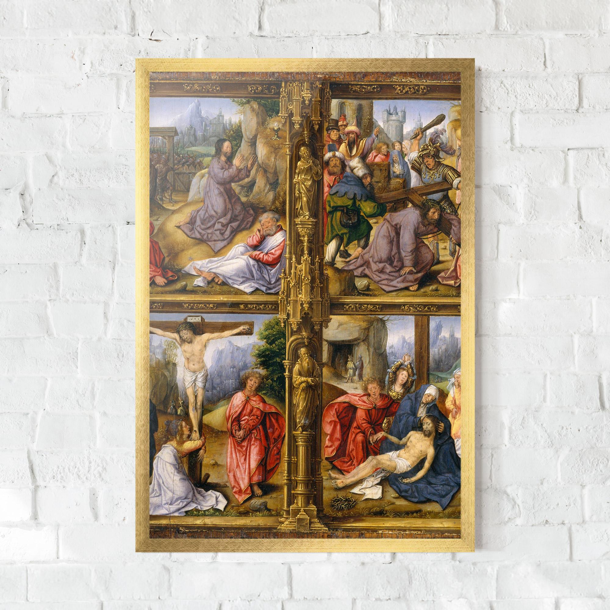 Poster Înrămat Gold Window View mockup 0