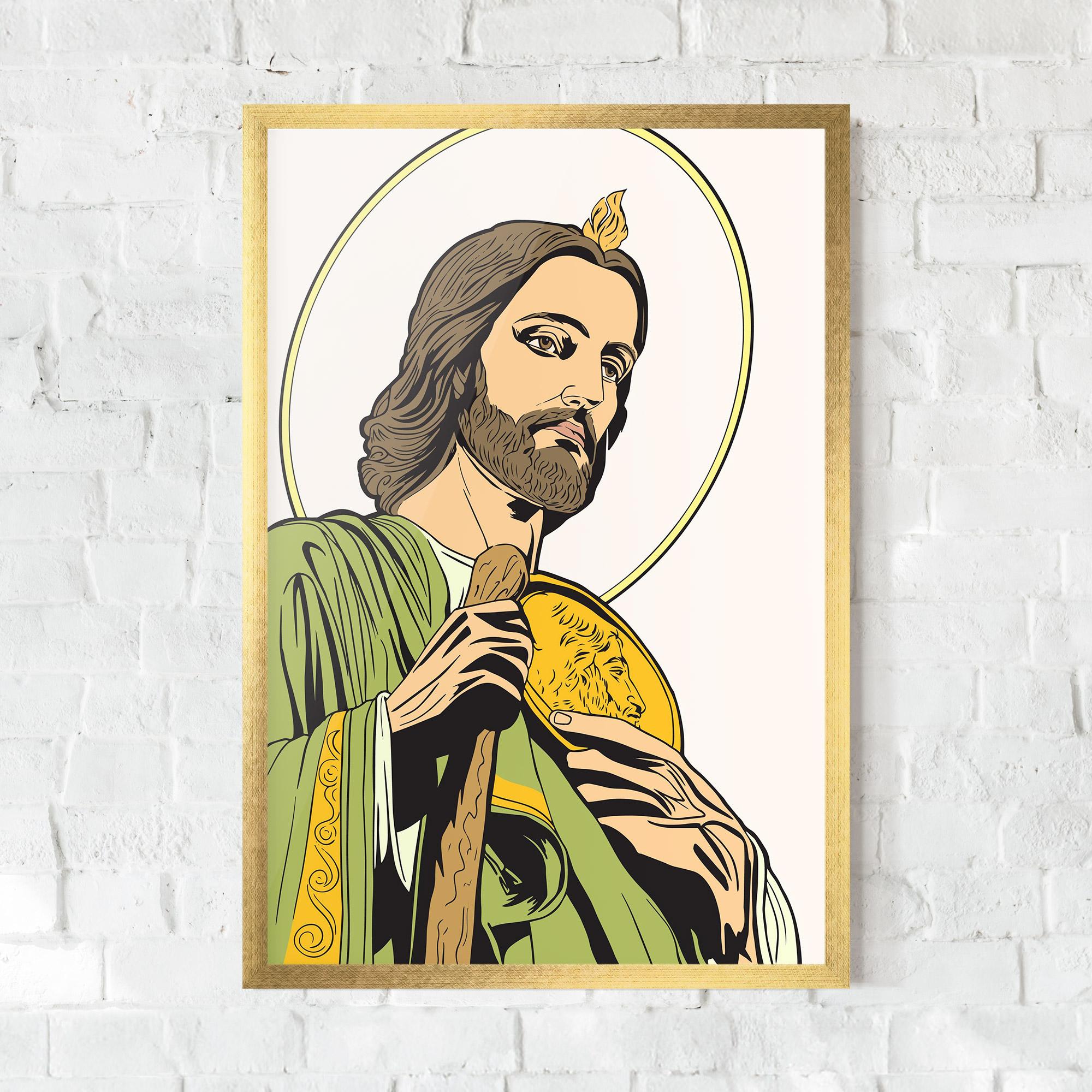 Poster Înrămat Green Jesus mockup 0
