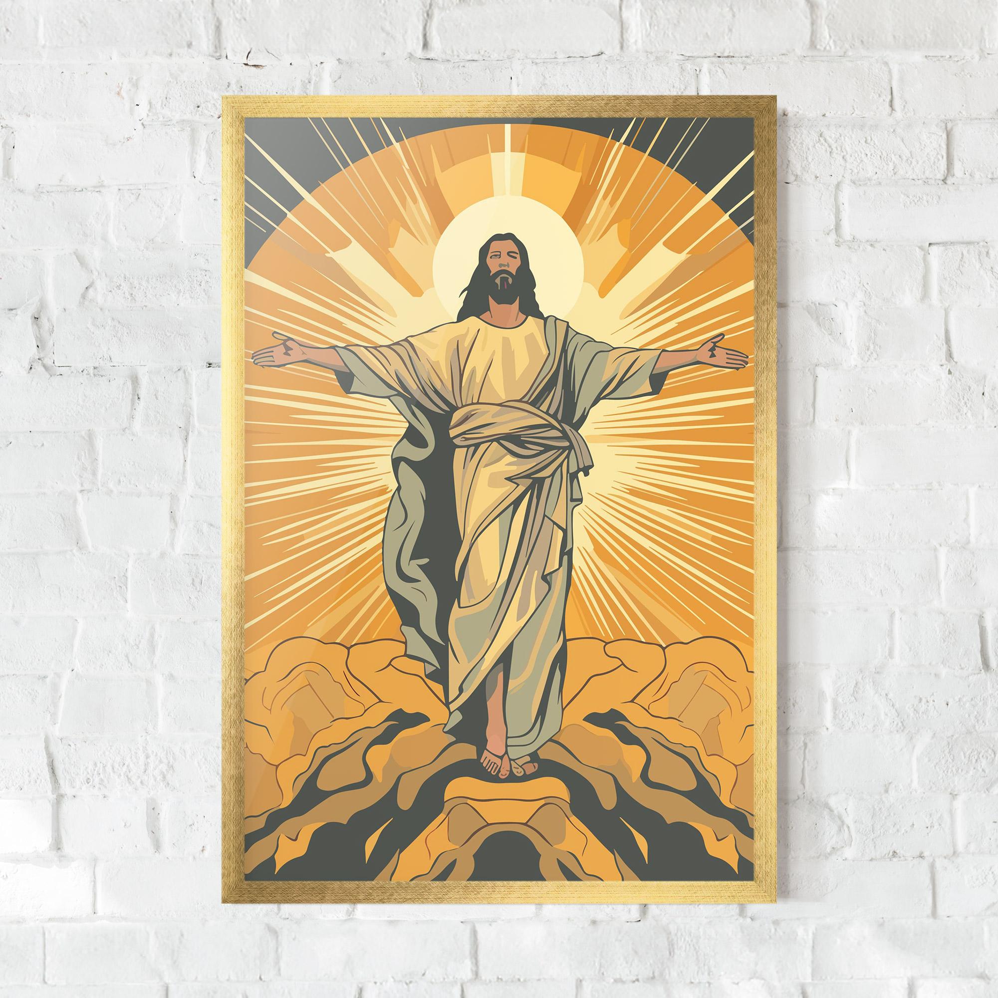 Poster Înrămat Sunset Jesus mockup 0