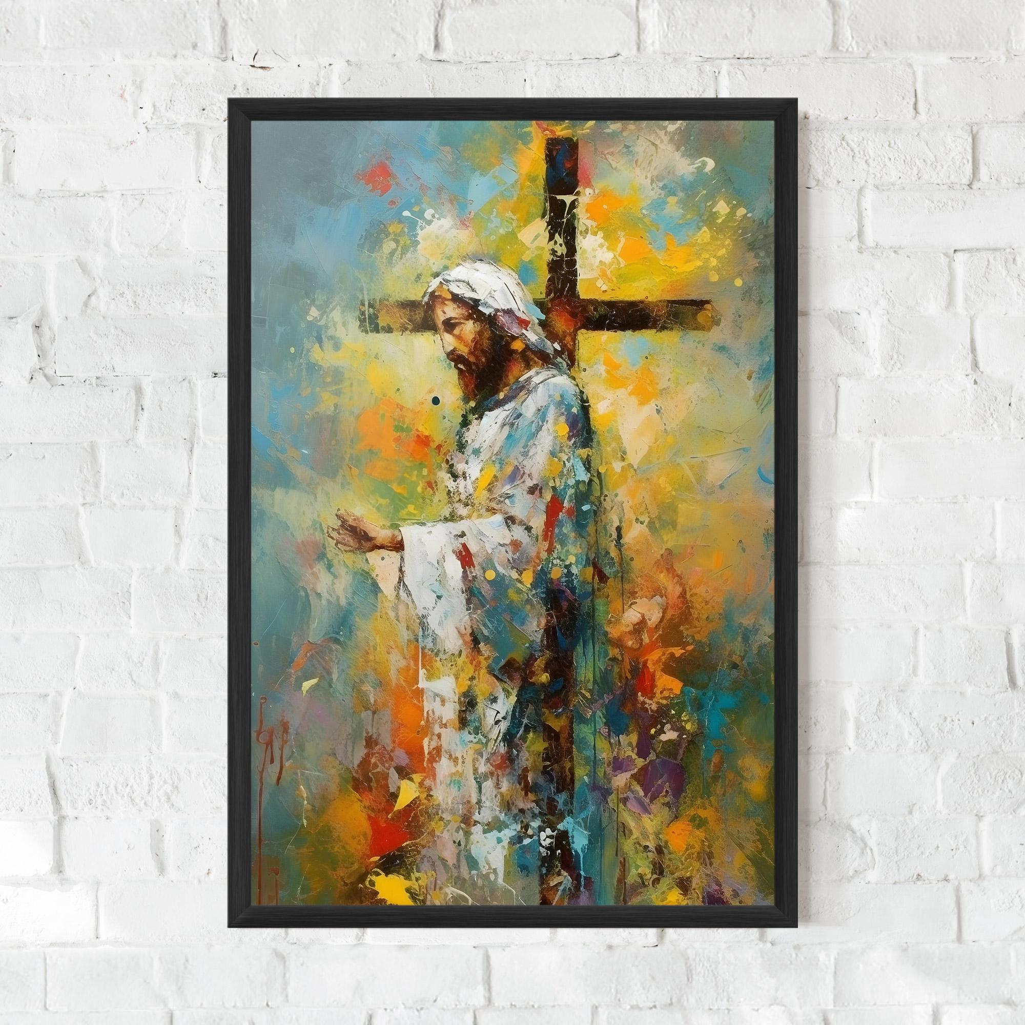 Poster Înrămat Christ Art Painting mockup 0