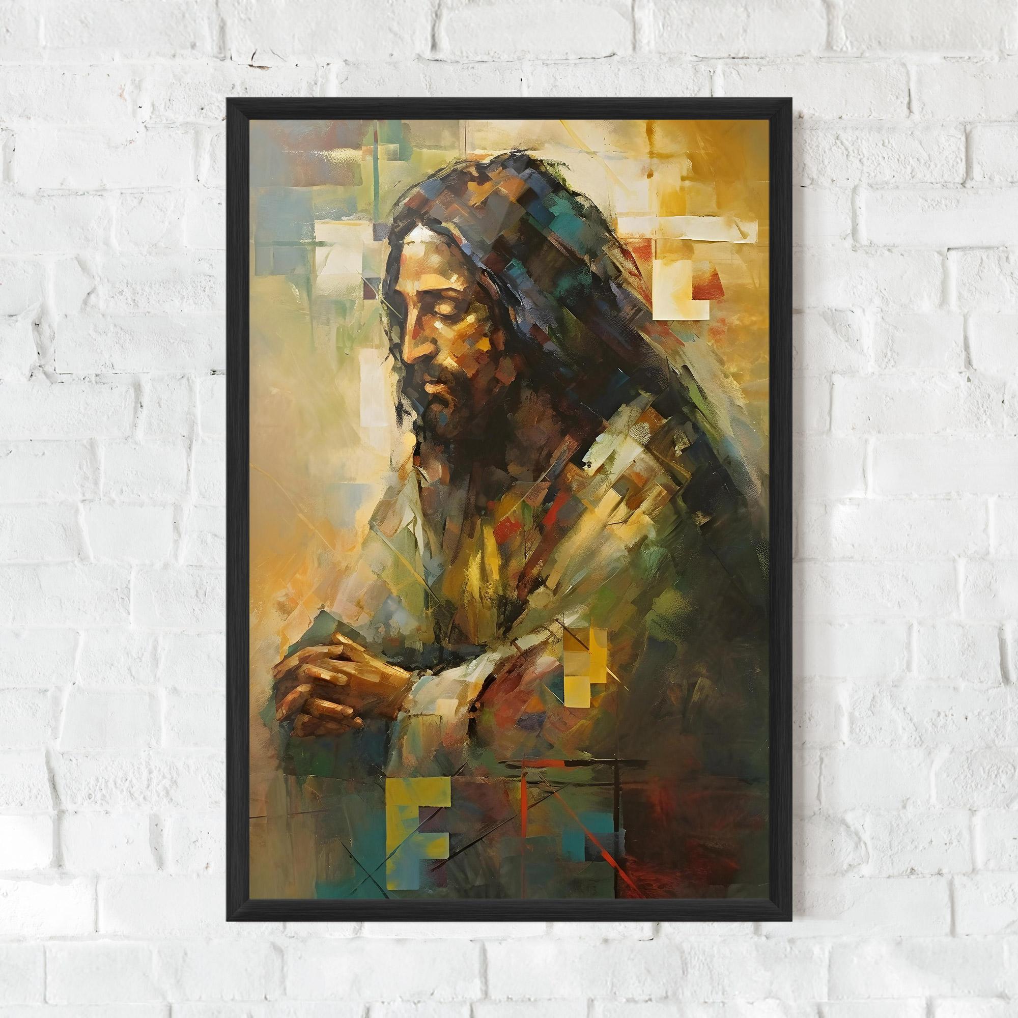 Poster Înrămat Christ Painting Art mockup 0