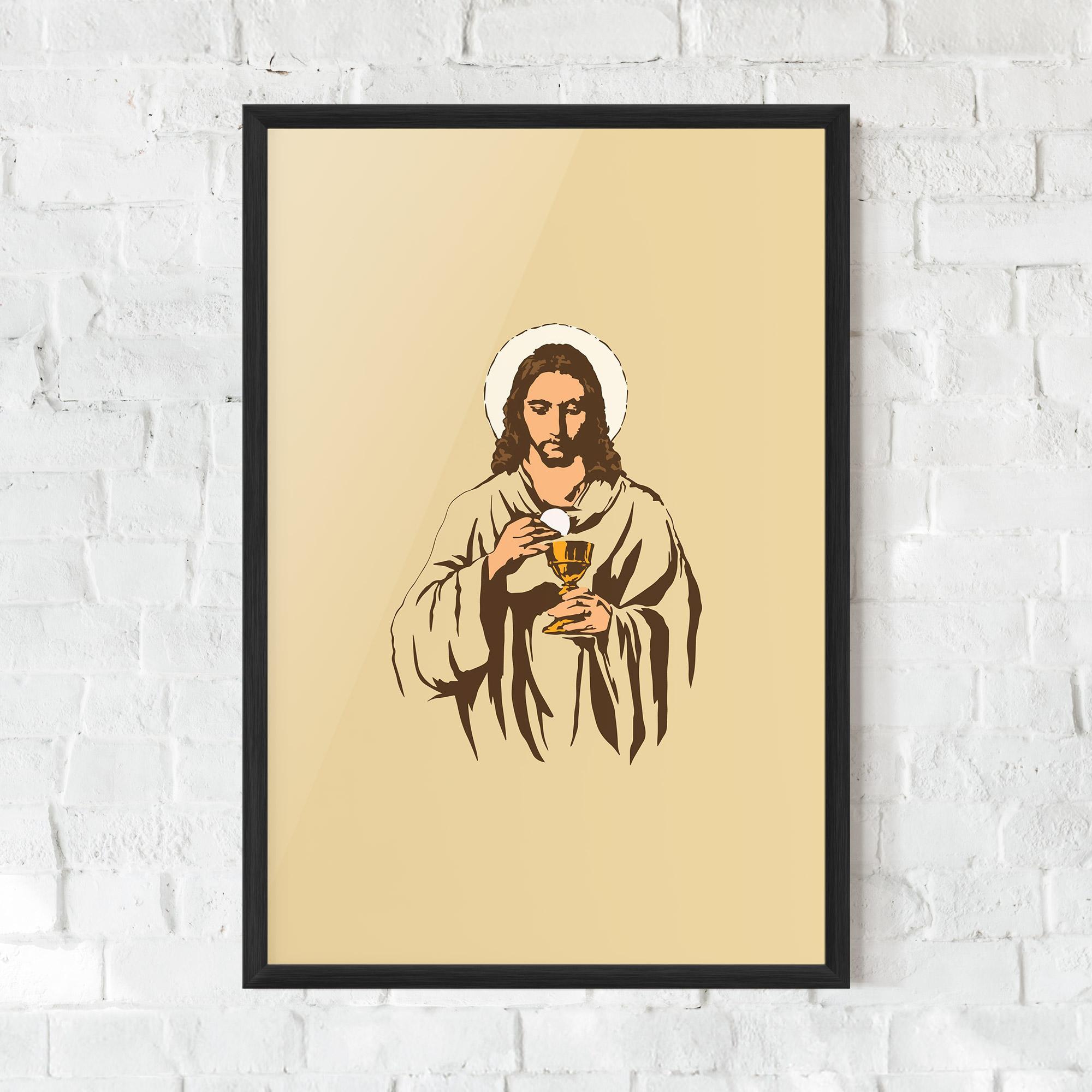 Poster Înrămat Cream Jesus mockup 0