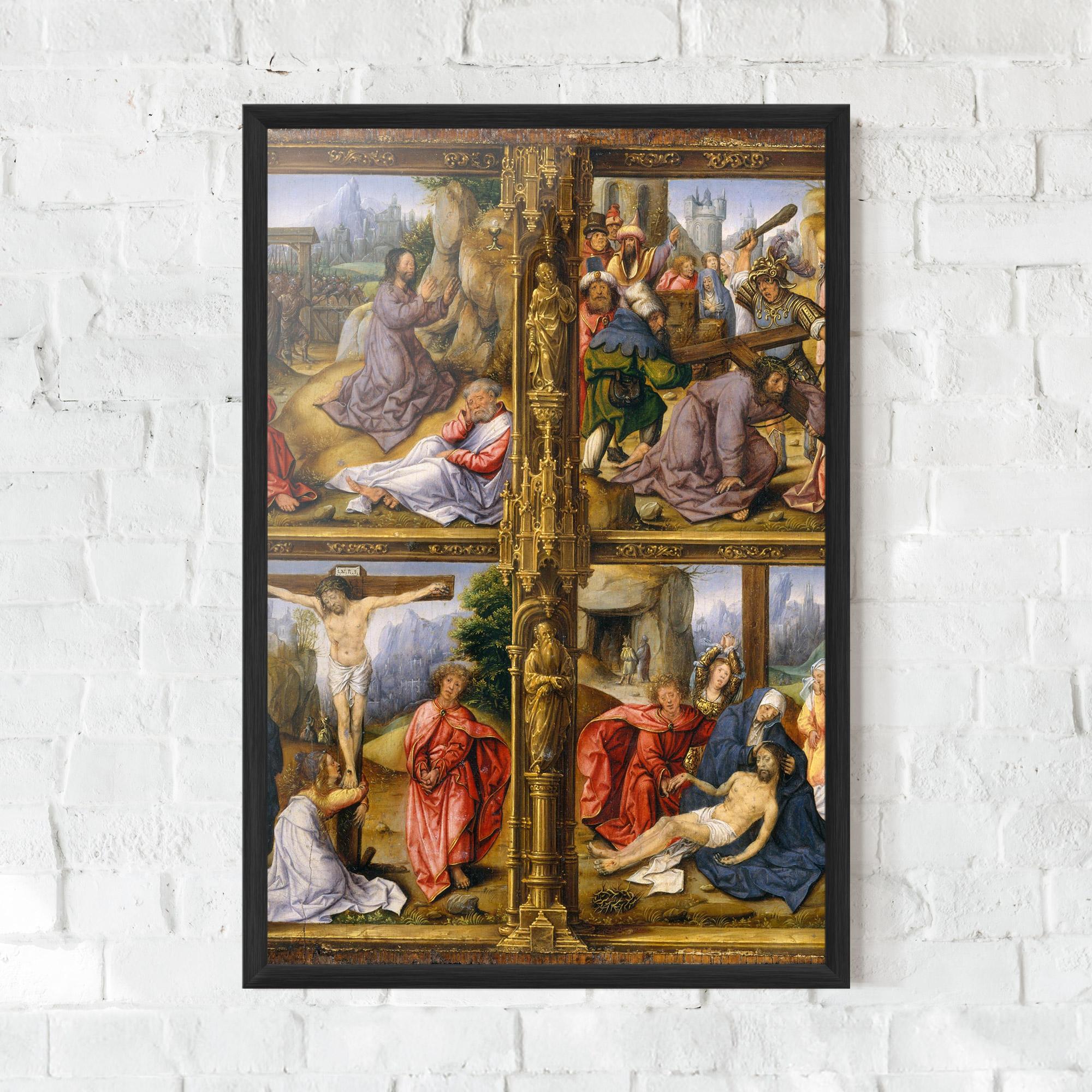 Poster Înrămat Gold Window View mockup 0