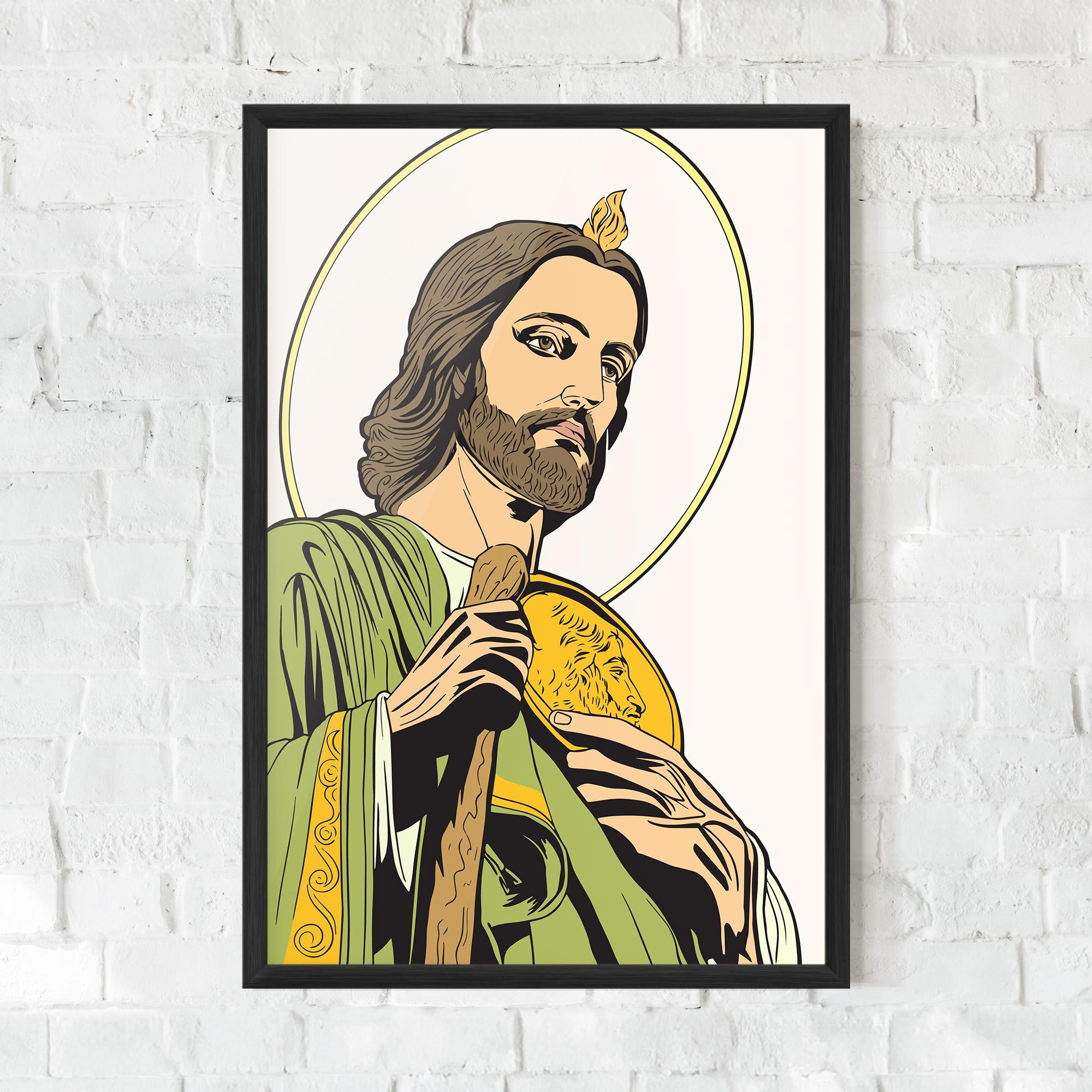 Poster Înrămat Green Jesus mockup 0