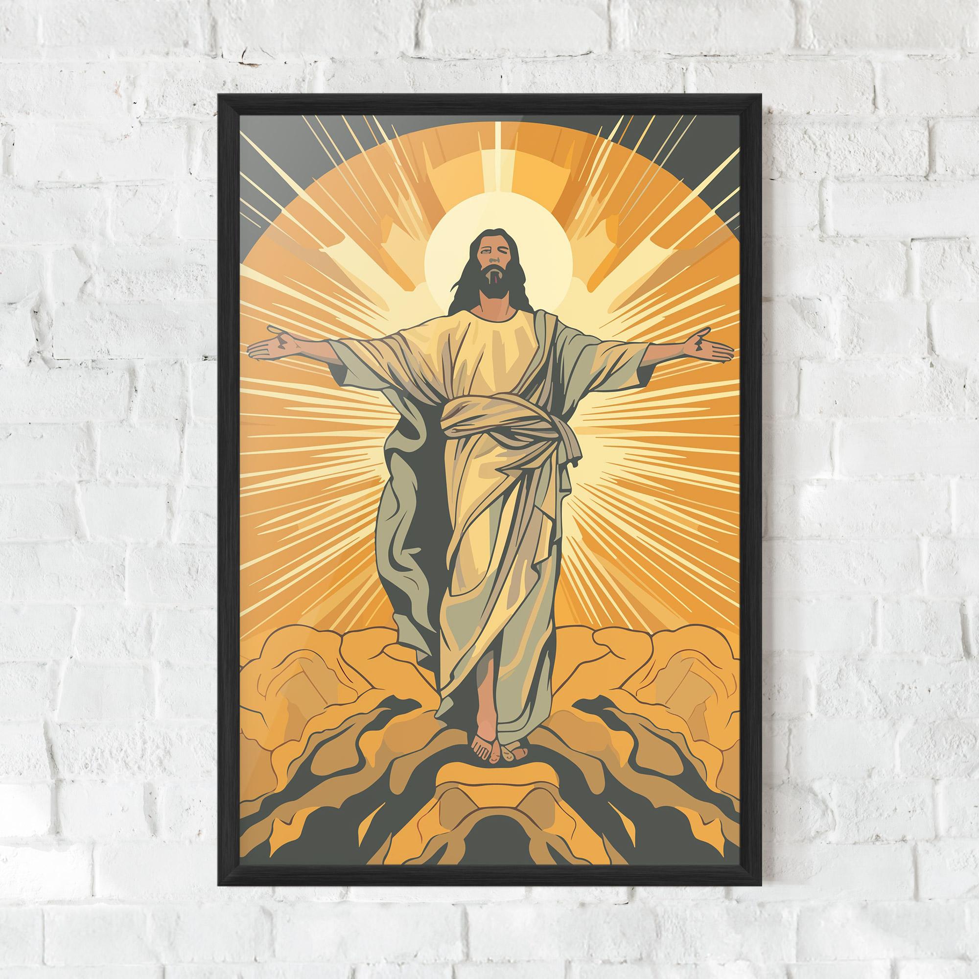 Poster Înrămat Sunset Jesus mockup 0