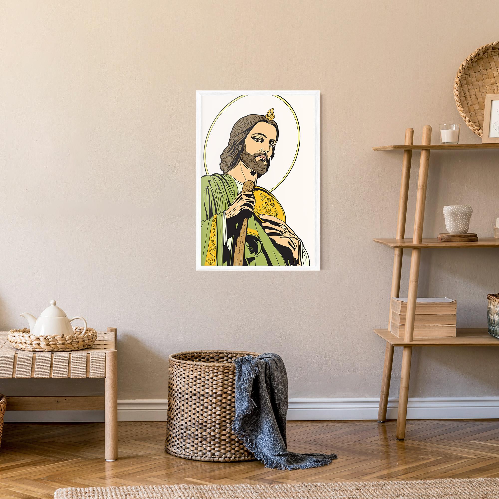 Poster Înrămat Green Jesus mockup 9