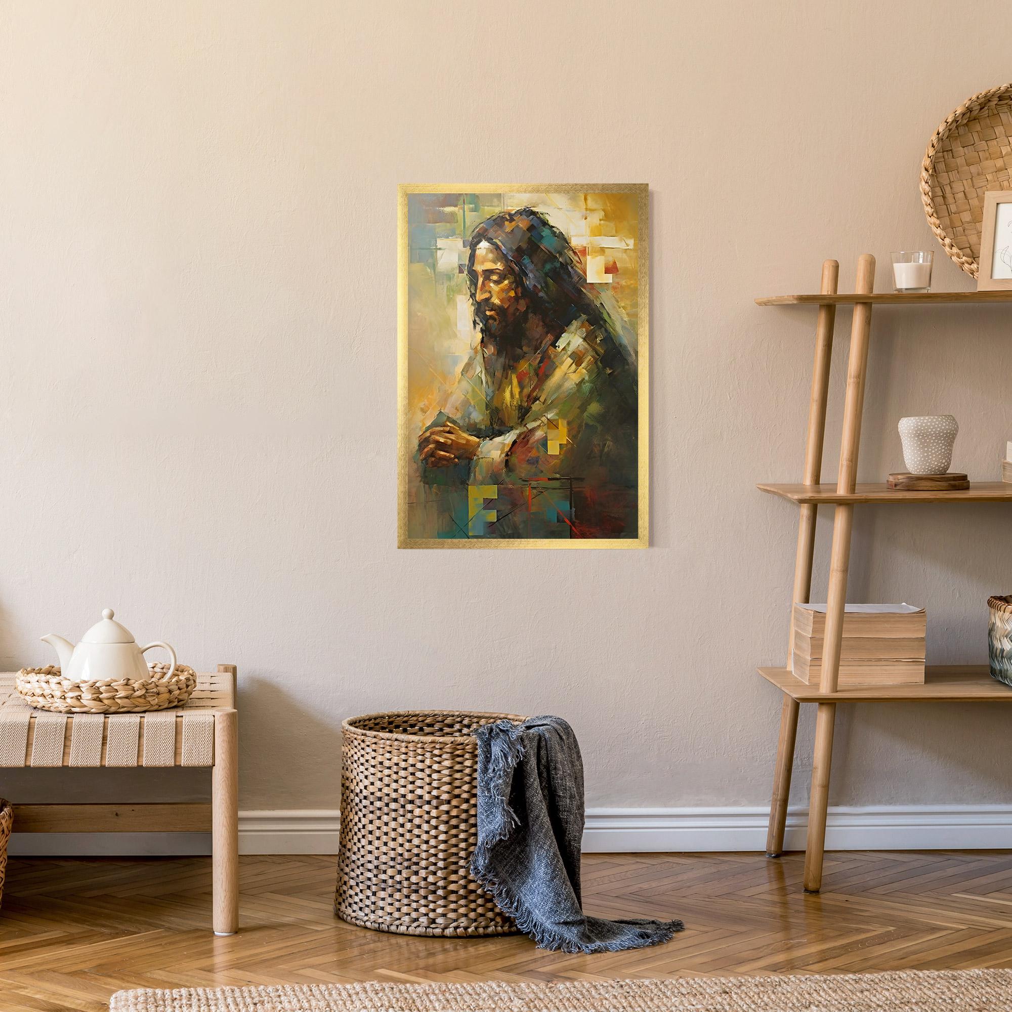 Poster Înrămat Christ Painting Art mockup 9