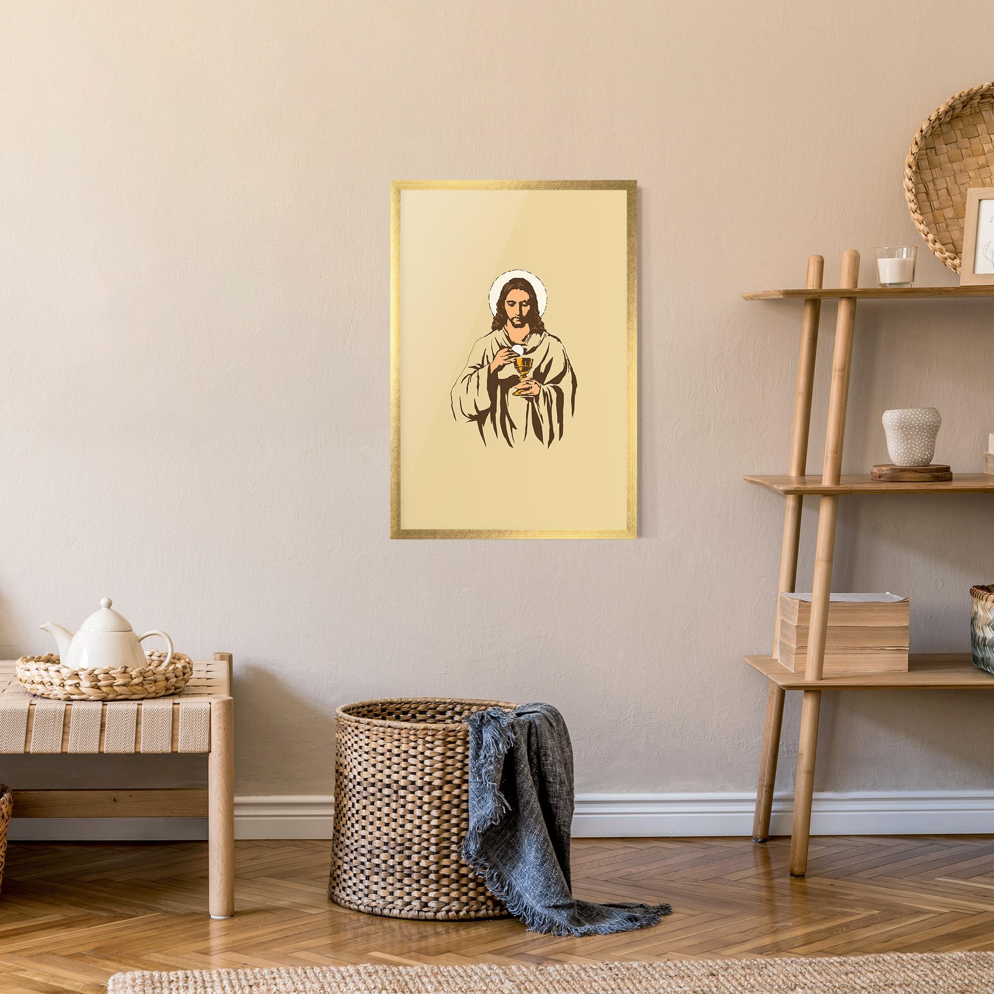 Poster Înrămat Cream Jesus mockup 9