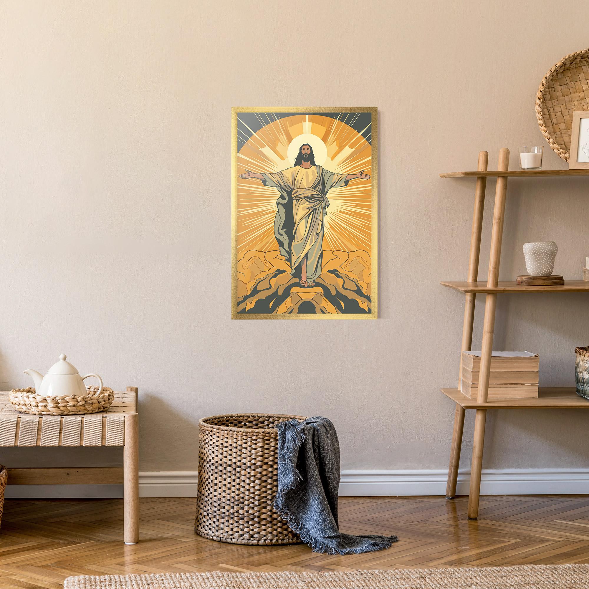 Poster Înrămat Sunset Jesus mockup 9