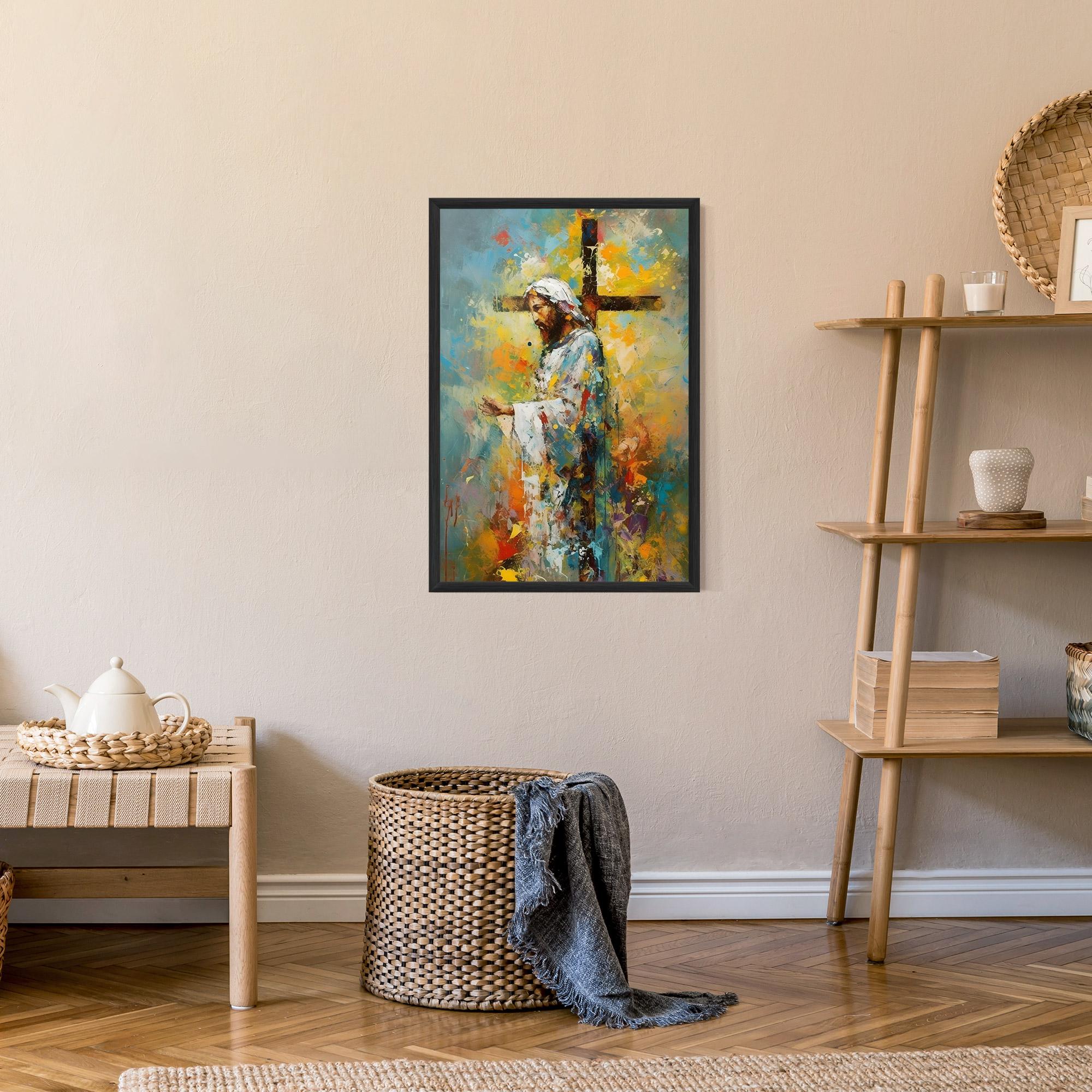 Poster Înrămat Christ Art Painting mockup 9