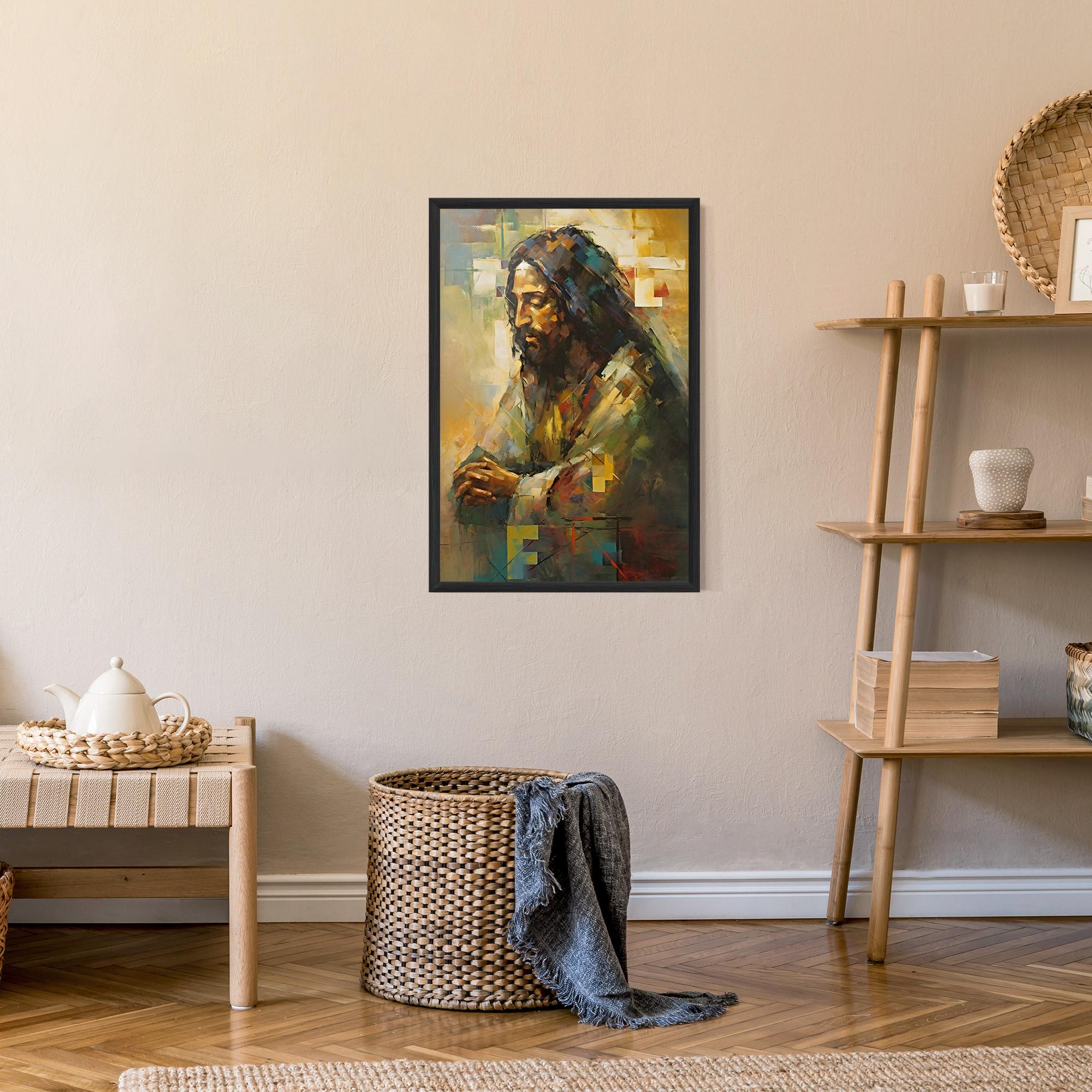 Poster Înrămat Christ Painting Art mockup 9