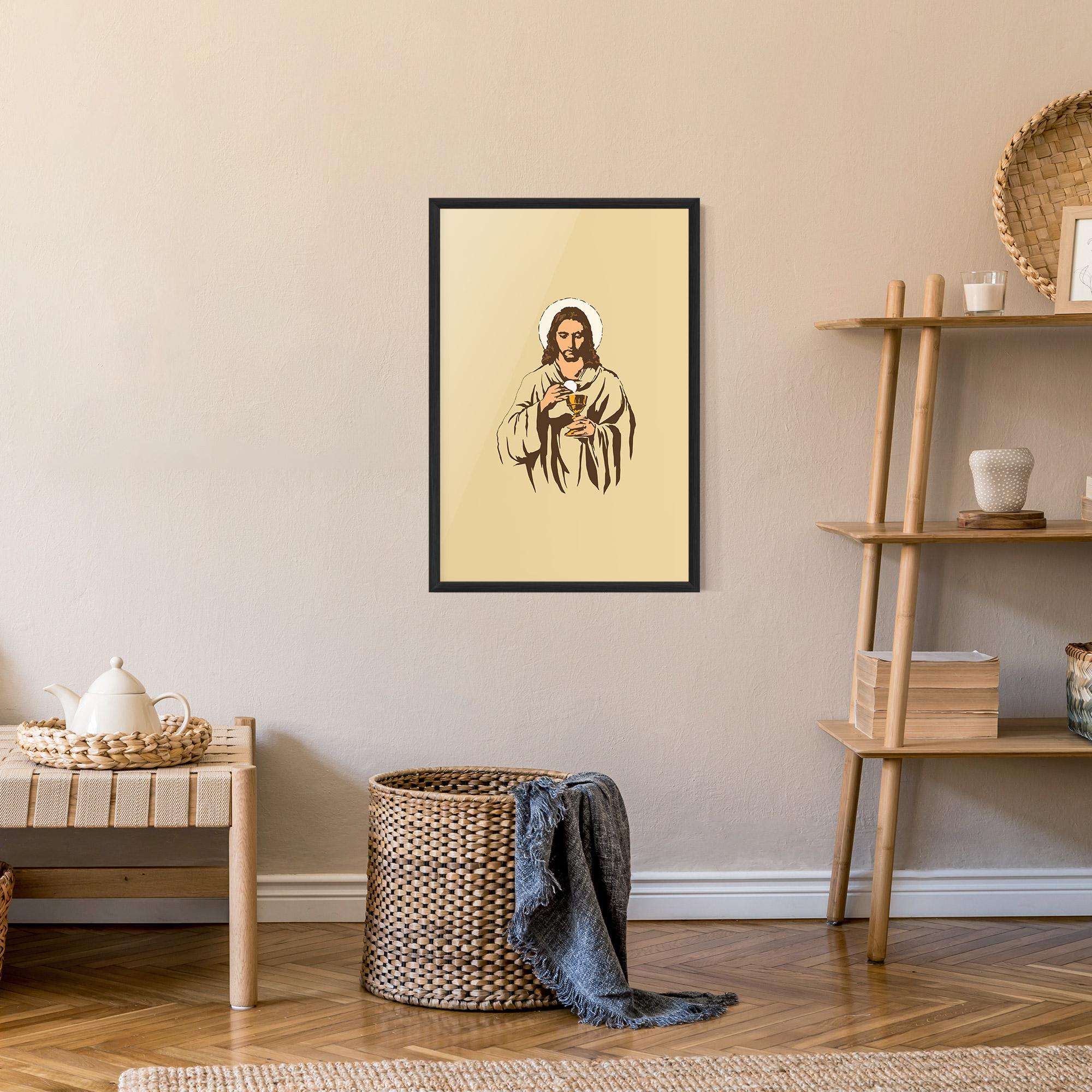 Poster Înrămat Cream Jesus mockup 9