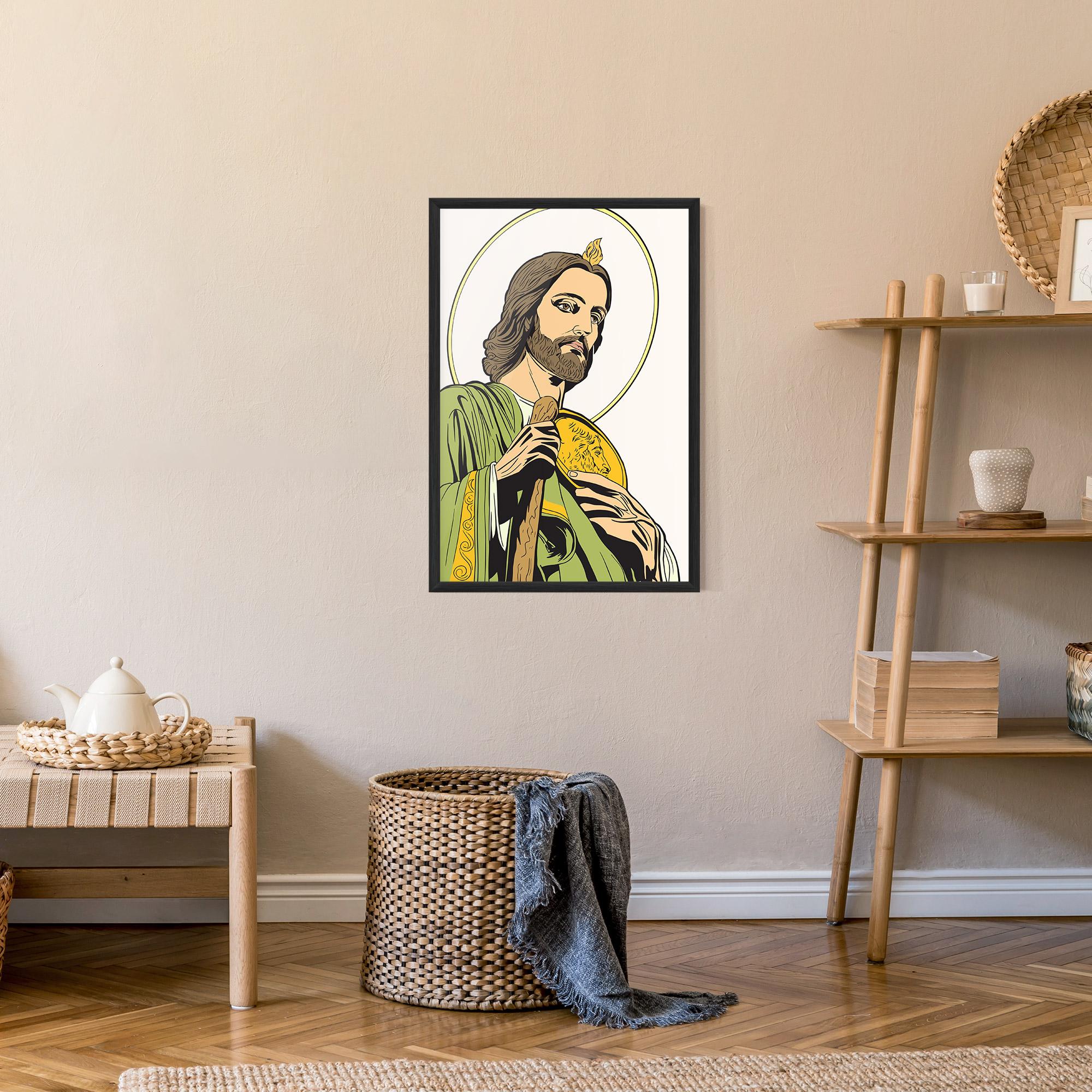 Poster Înrămat Green Jesus mockup 9