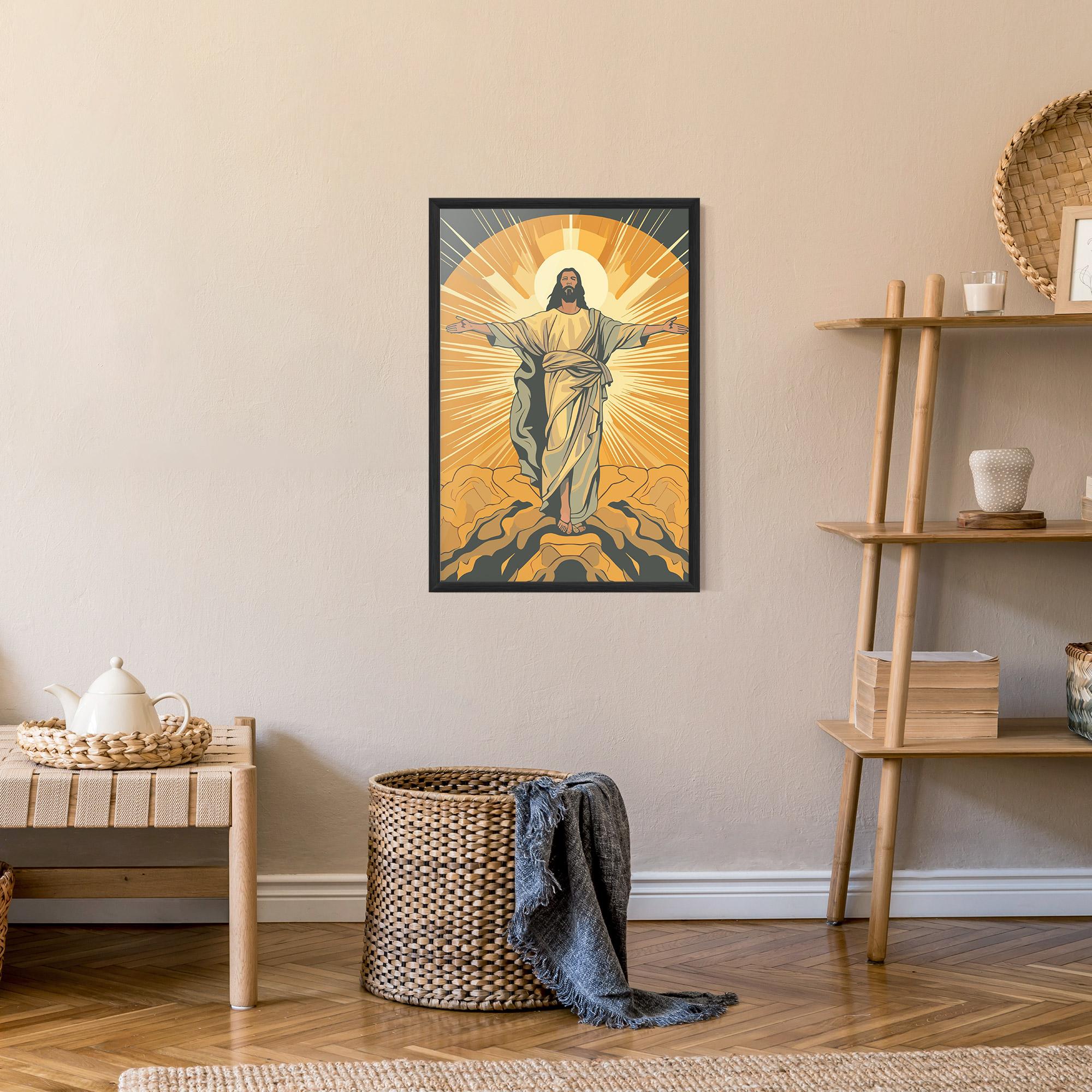 Poster Înrămat Sunset Jesus mockup 9