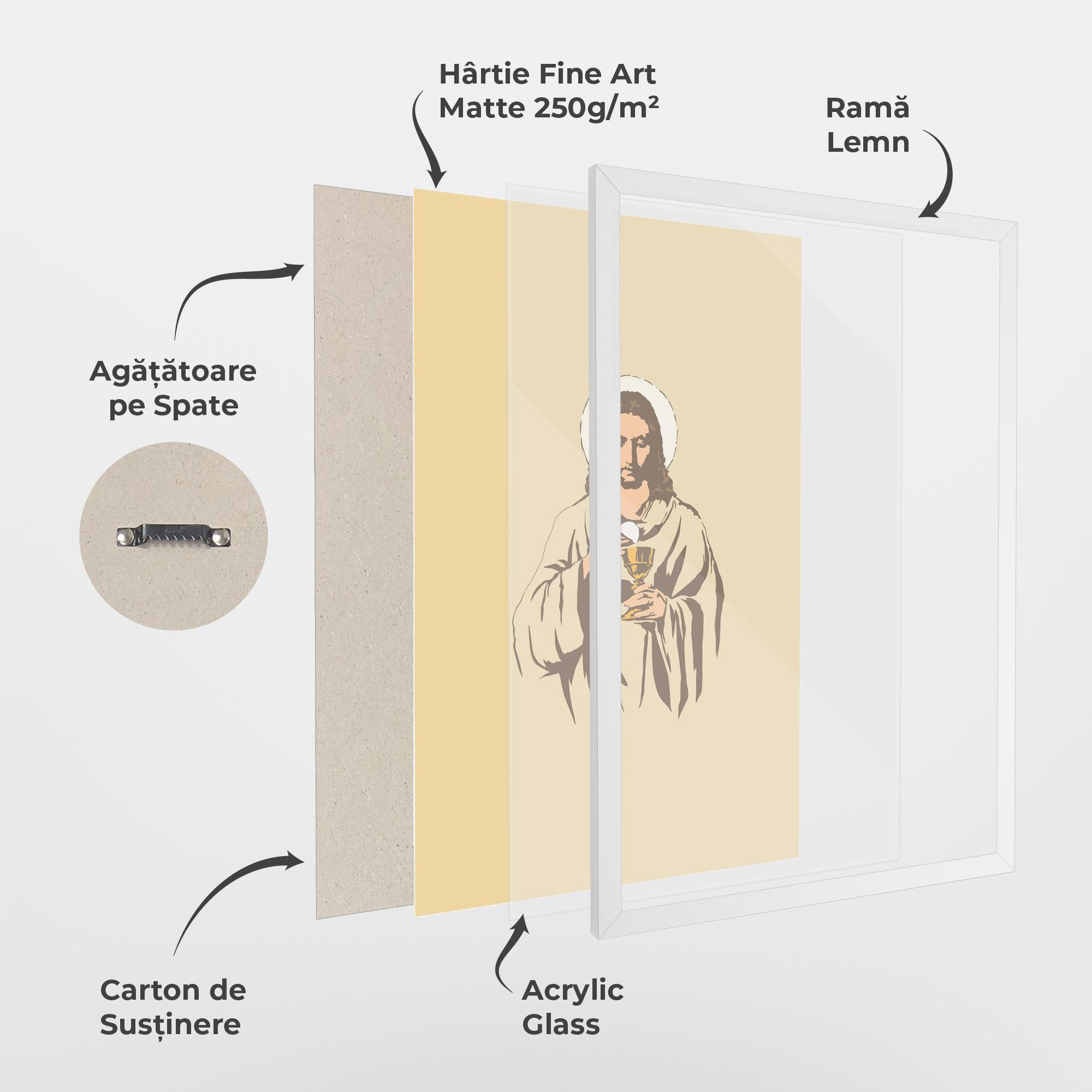 Poster Înrămat Cream Jesus mockup 1