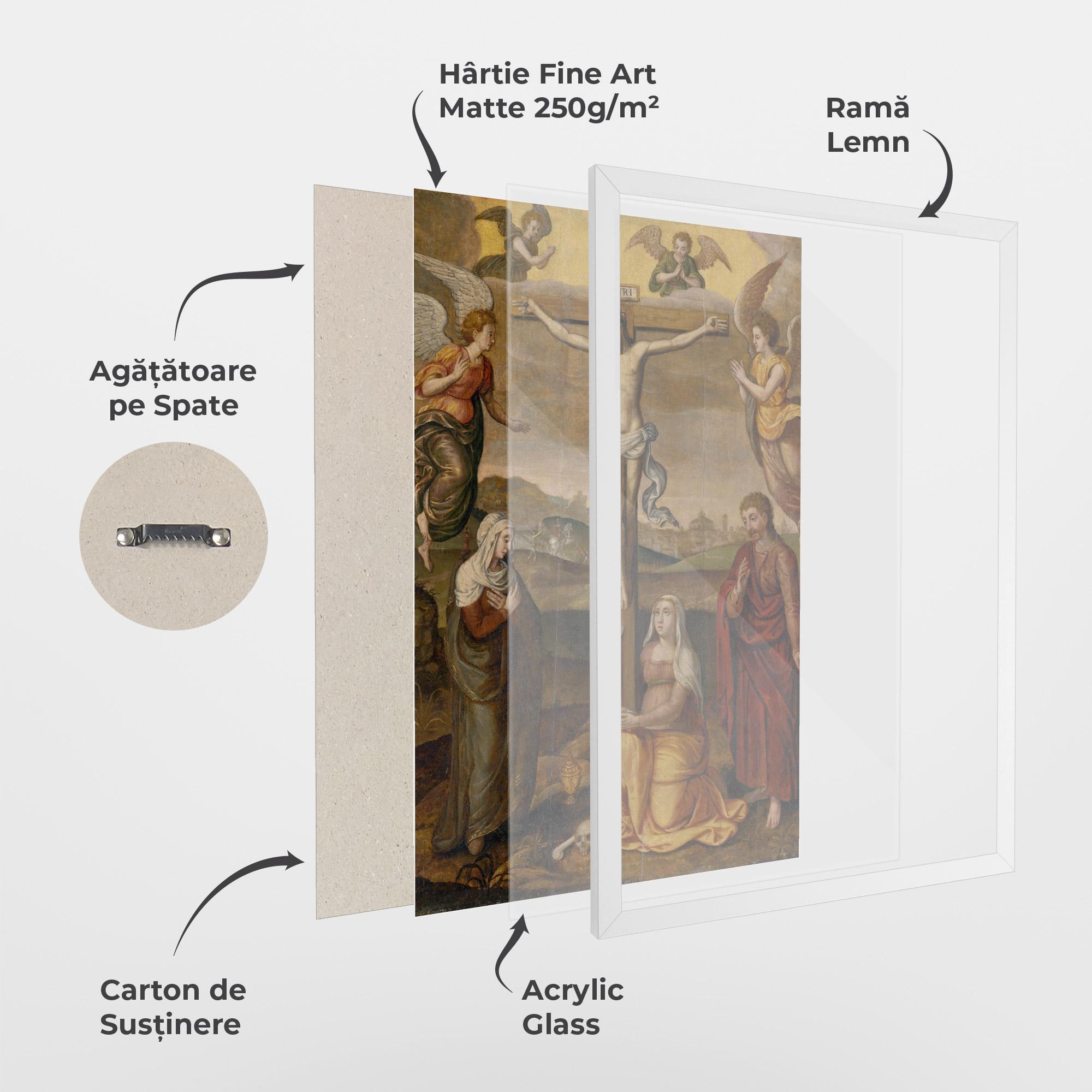 Poster Înrămat Holding Cross Jesus mockup 1