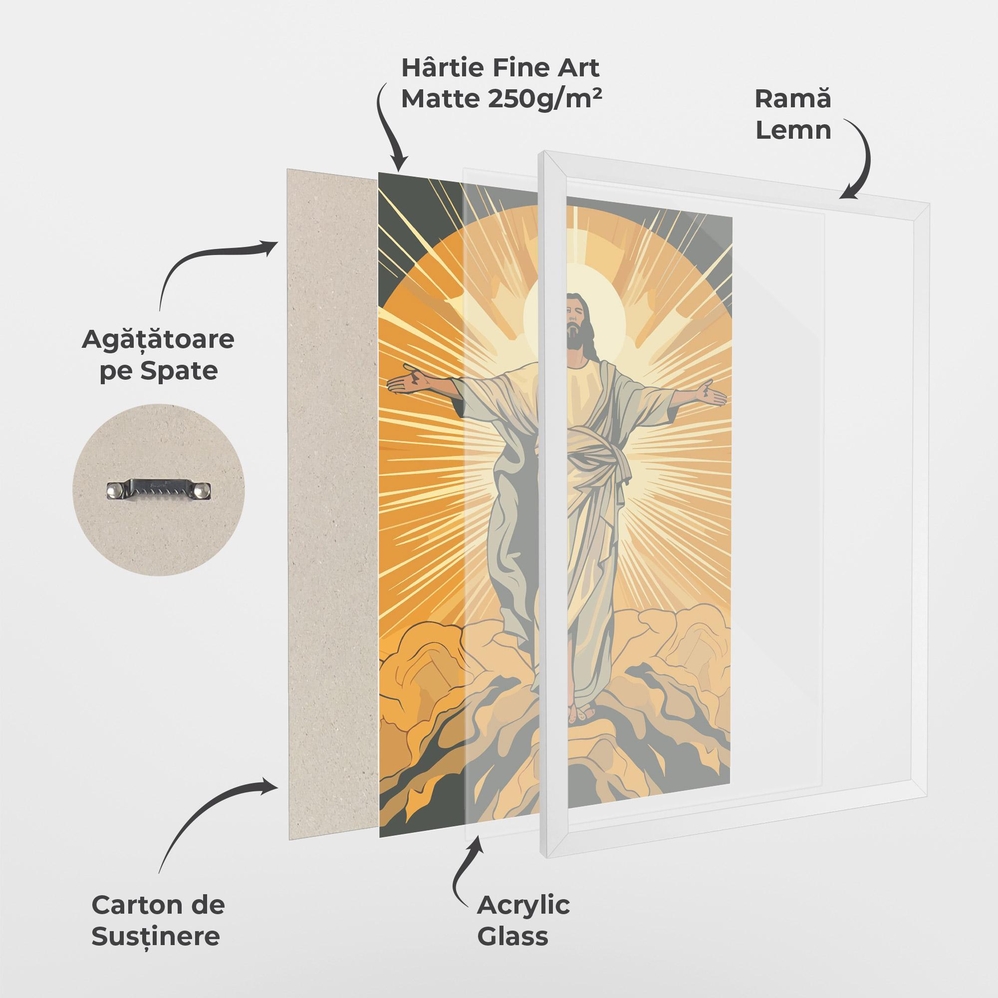 Poster Înrămat Sunset Jesus mockup 1