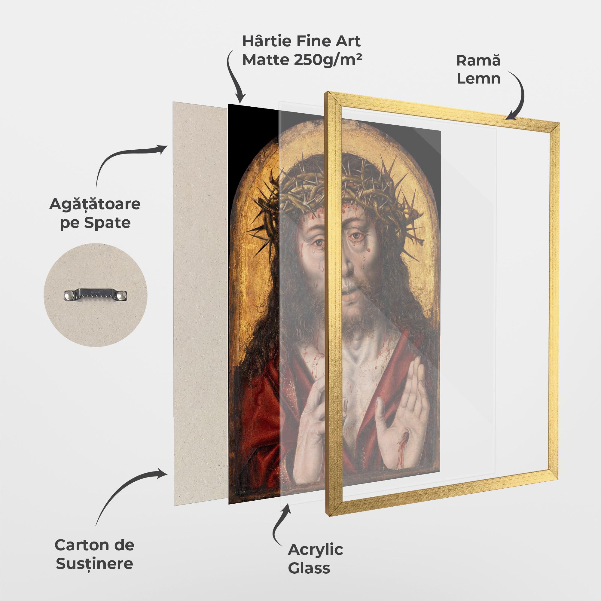 Poster Înrămat Blood Hand Jesus mockup 1