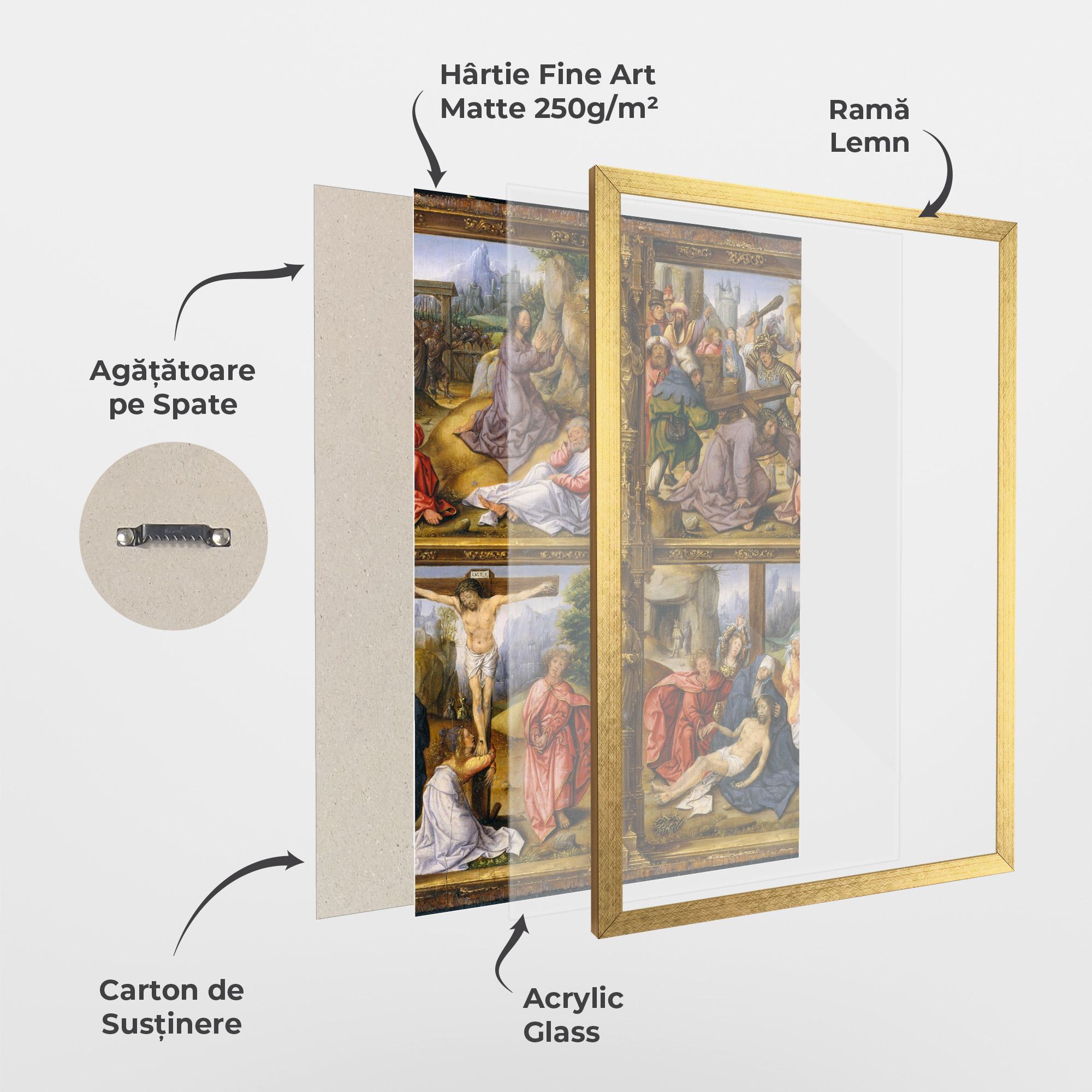 Poster Înrămat Gold Window View mockup 1