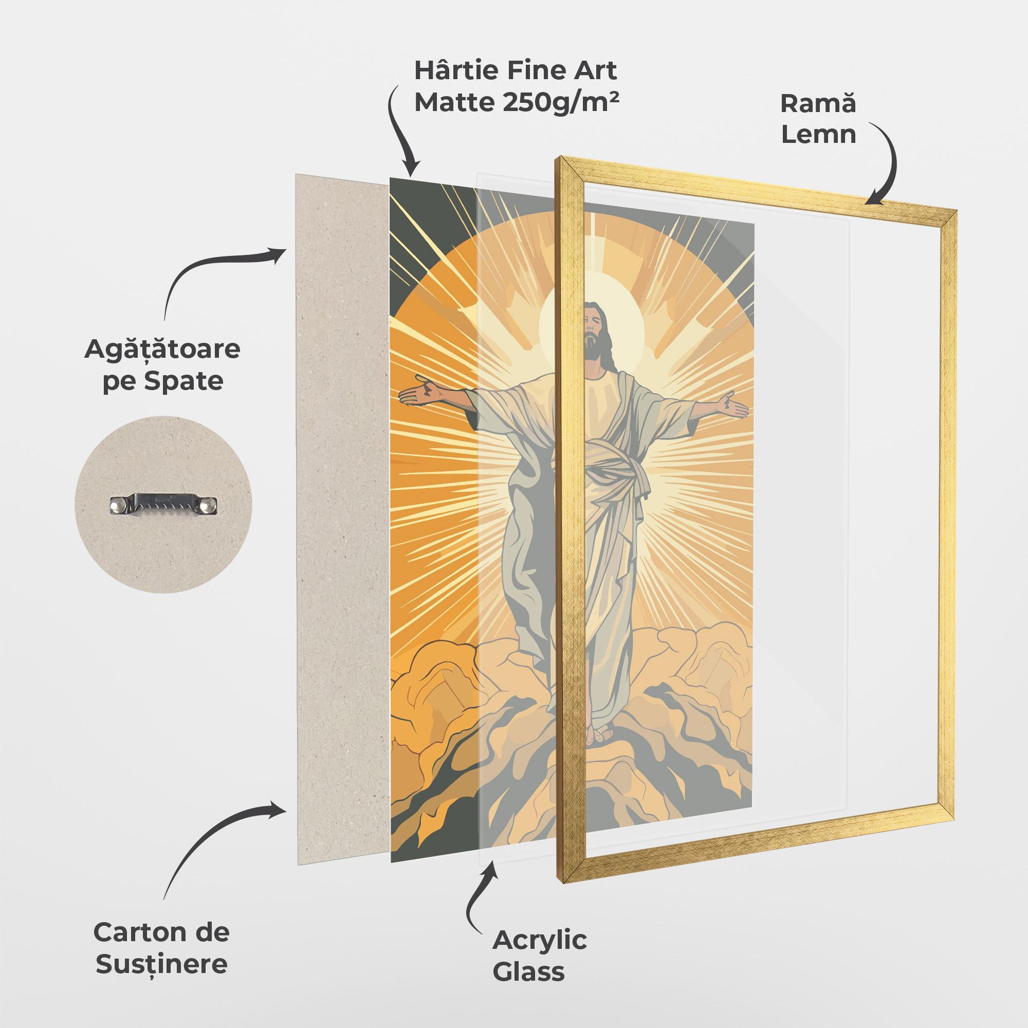 Poster Înrămat Sunset Jesus mockup 1