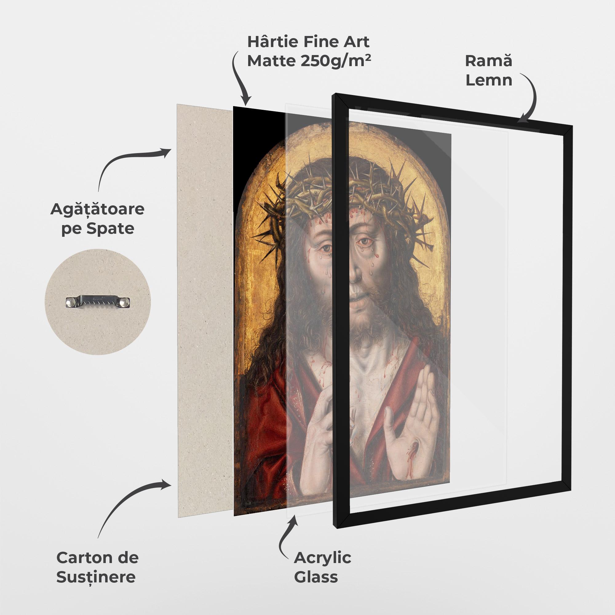 Poster Înrămat Blood Hand Jesus mockup 1