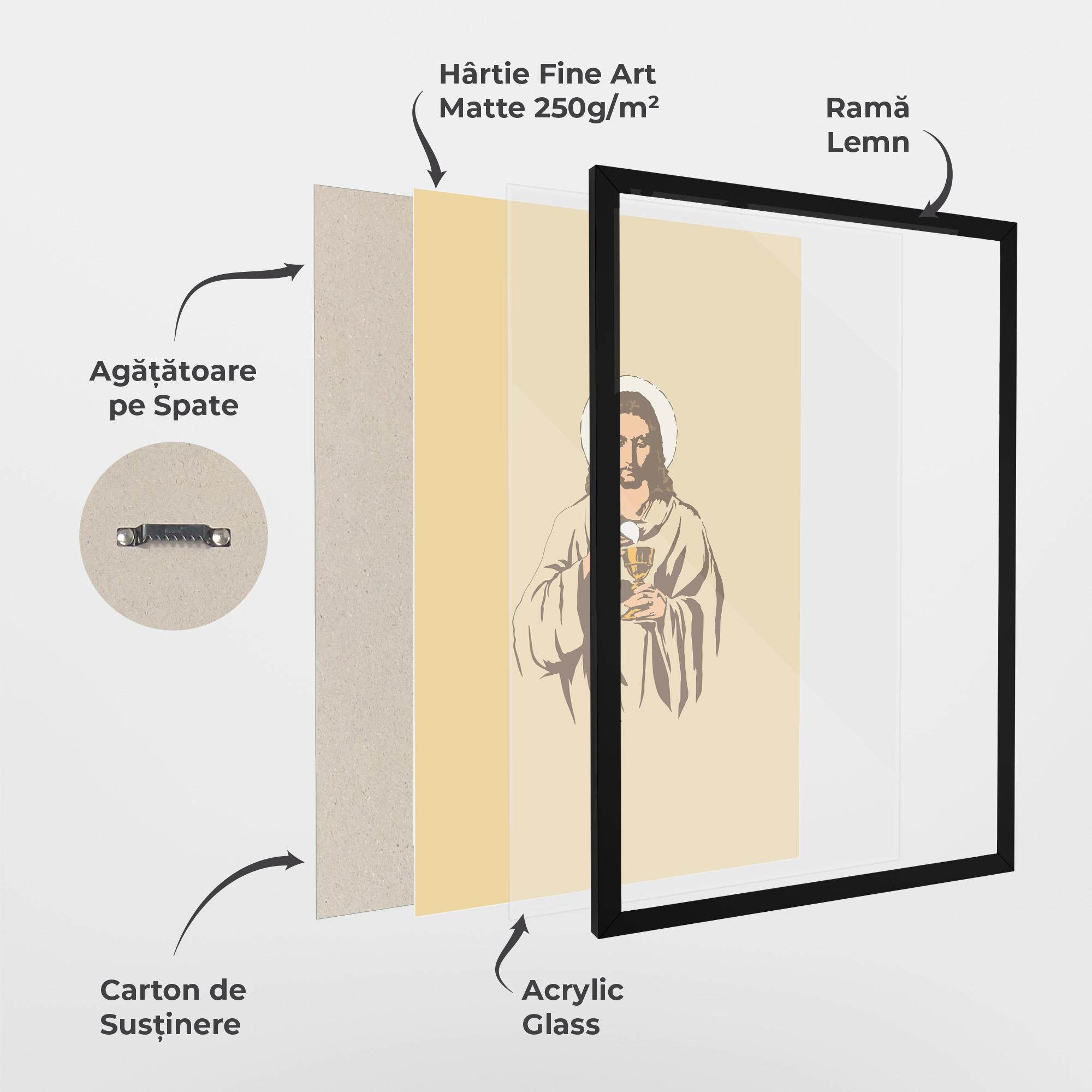 Poster Înrămat Cream Jesus mockup 1