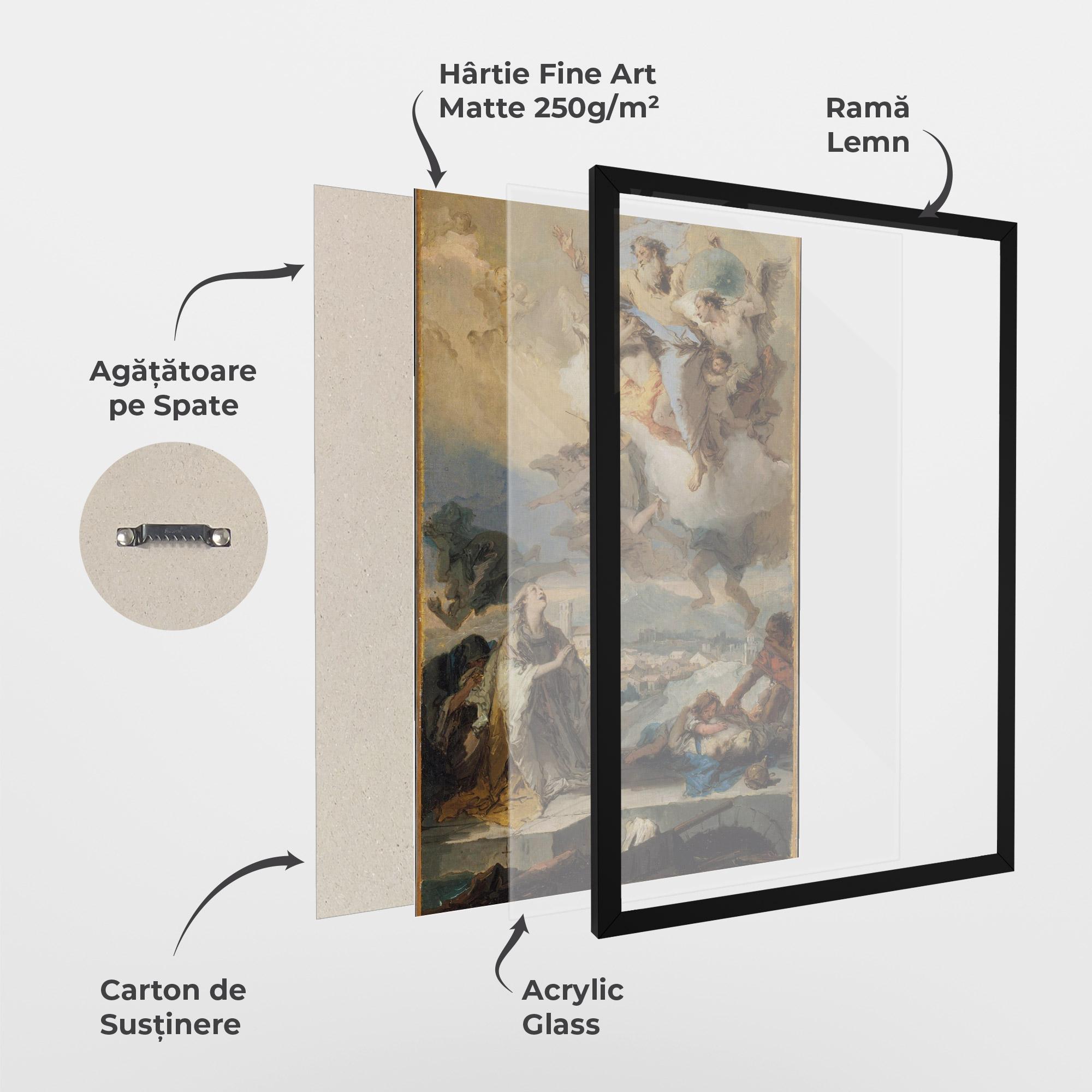 Poster Înrămat Sky Angel Art mockup 1