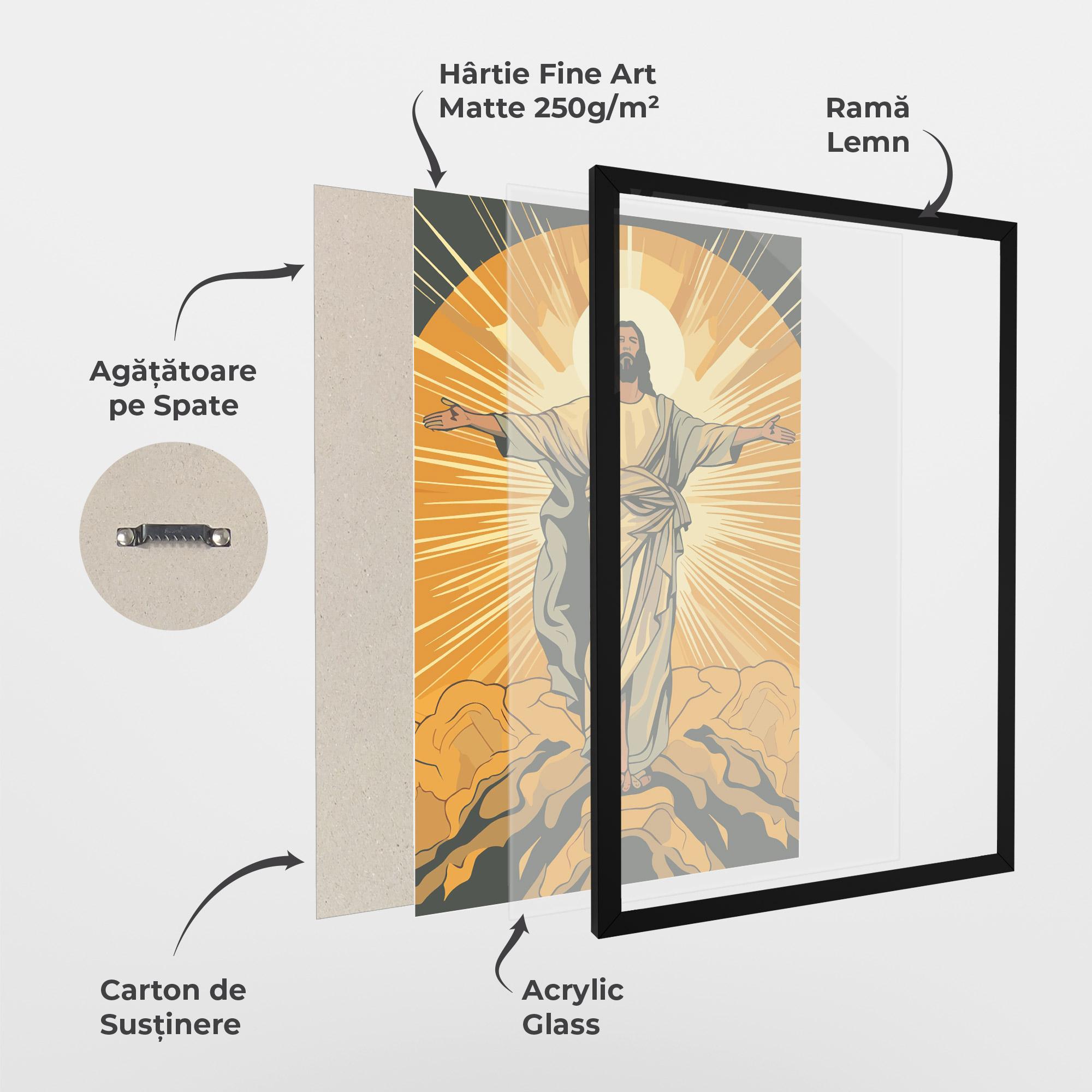 Poster Înrămat Sunset Jesus mockup 1