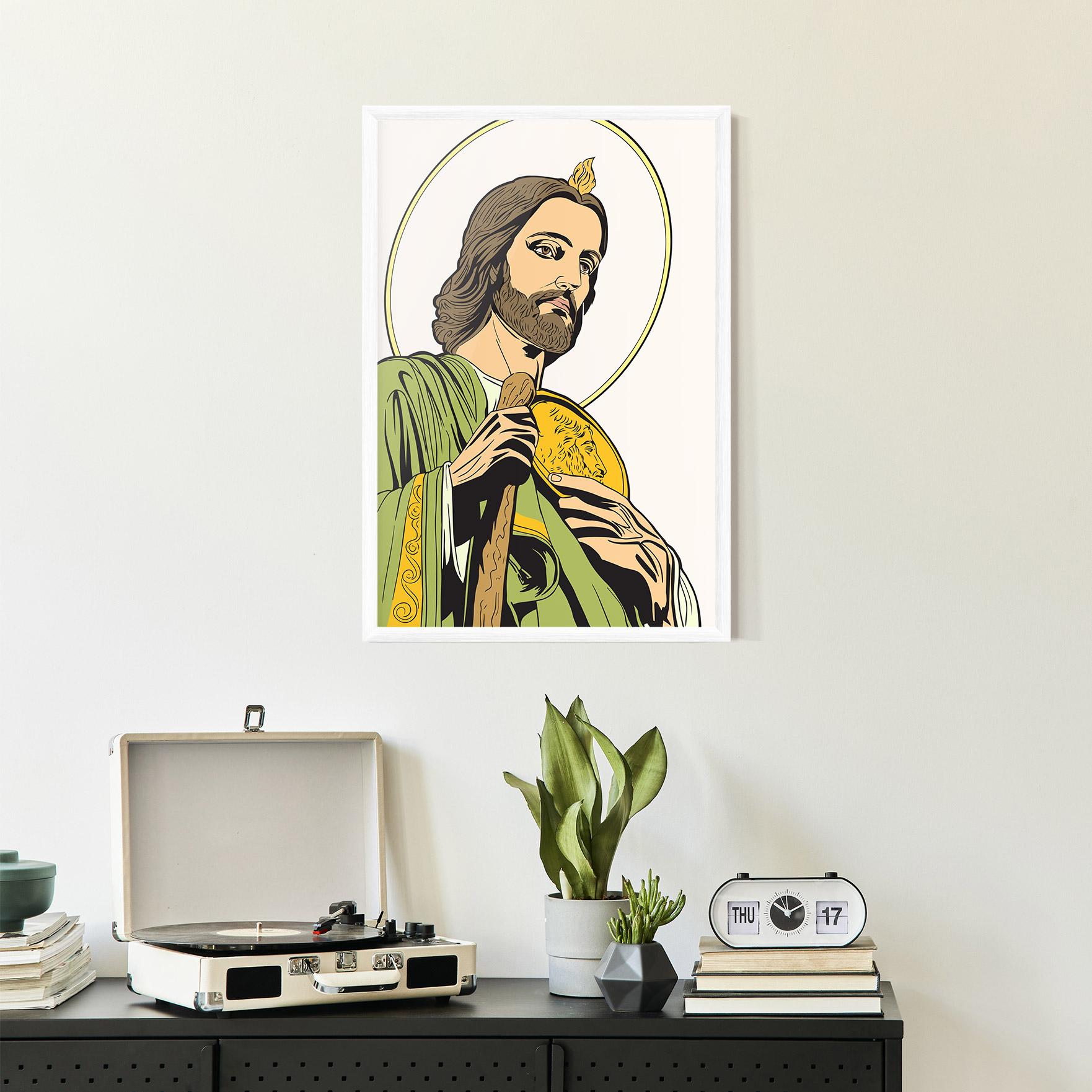 Poster Înrămat Green Jesus mockup 2