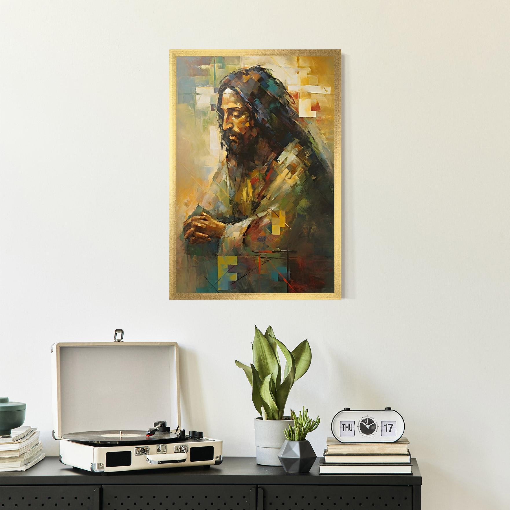 Poster Înrămat Christ Painting Art mockup 2