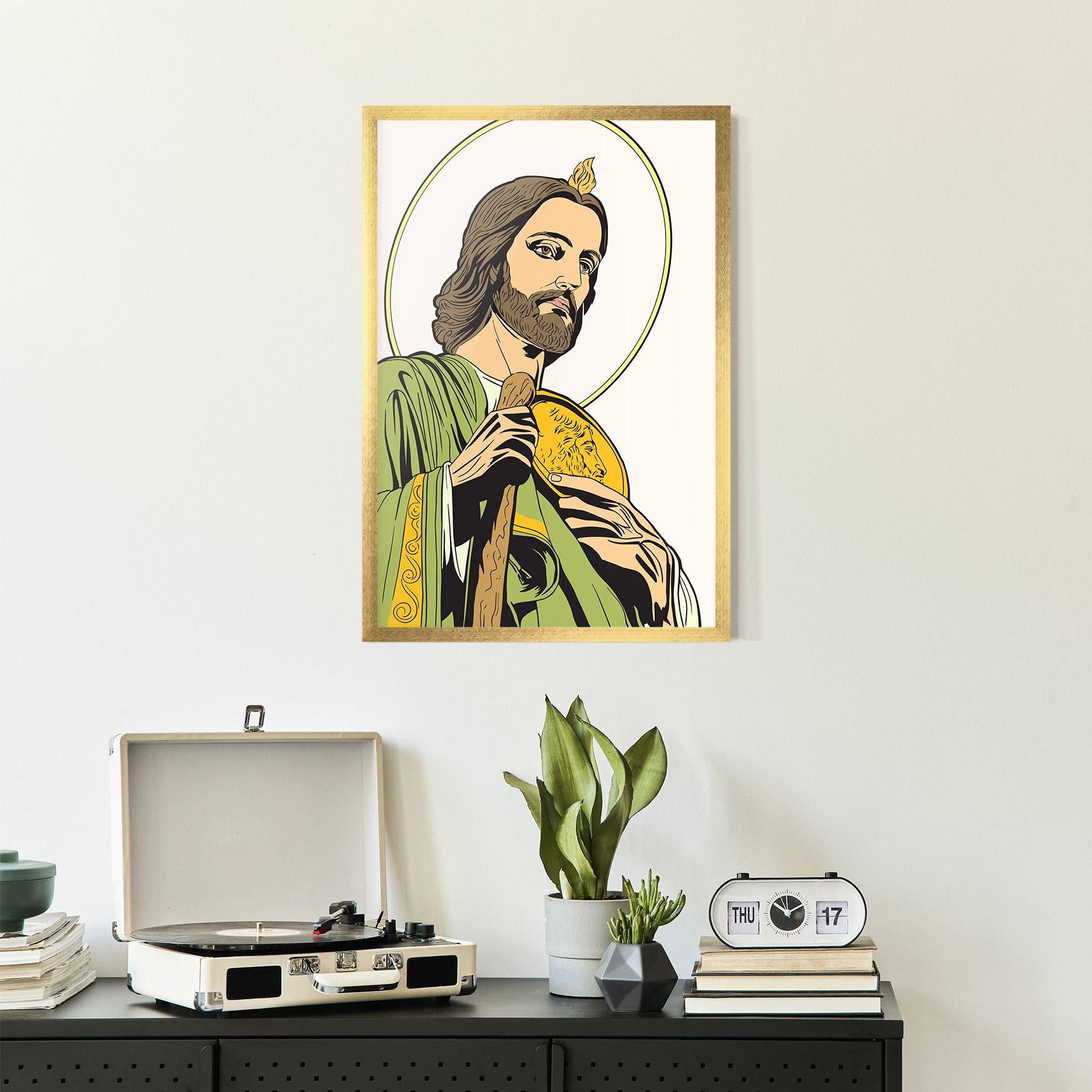 Poster Înrămat Green Jesus mockup 2