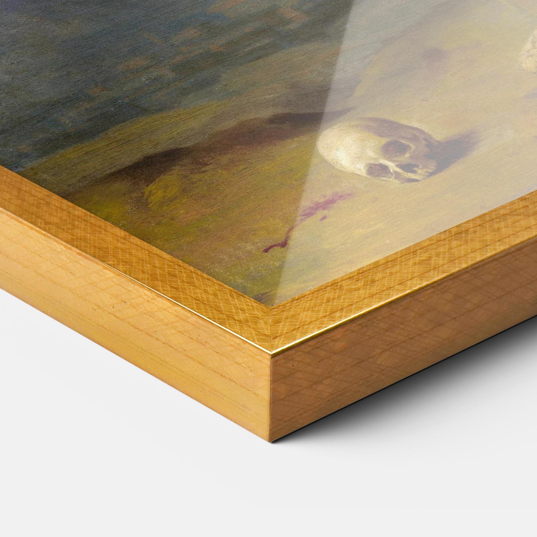 Poster Înrămat Yellow Cross mockup 3