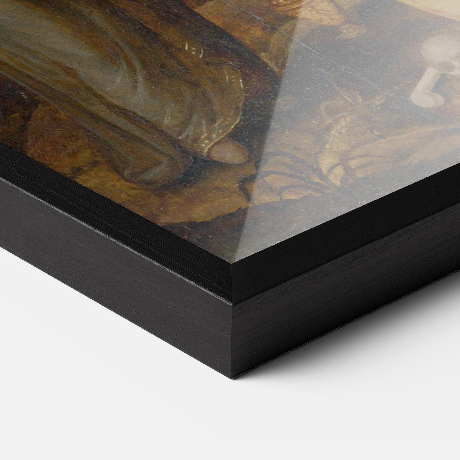 Poster Înrămat Holding Cross Jesus mockup 3