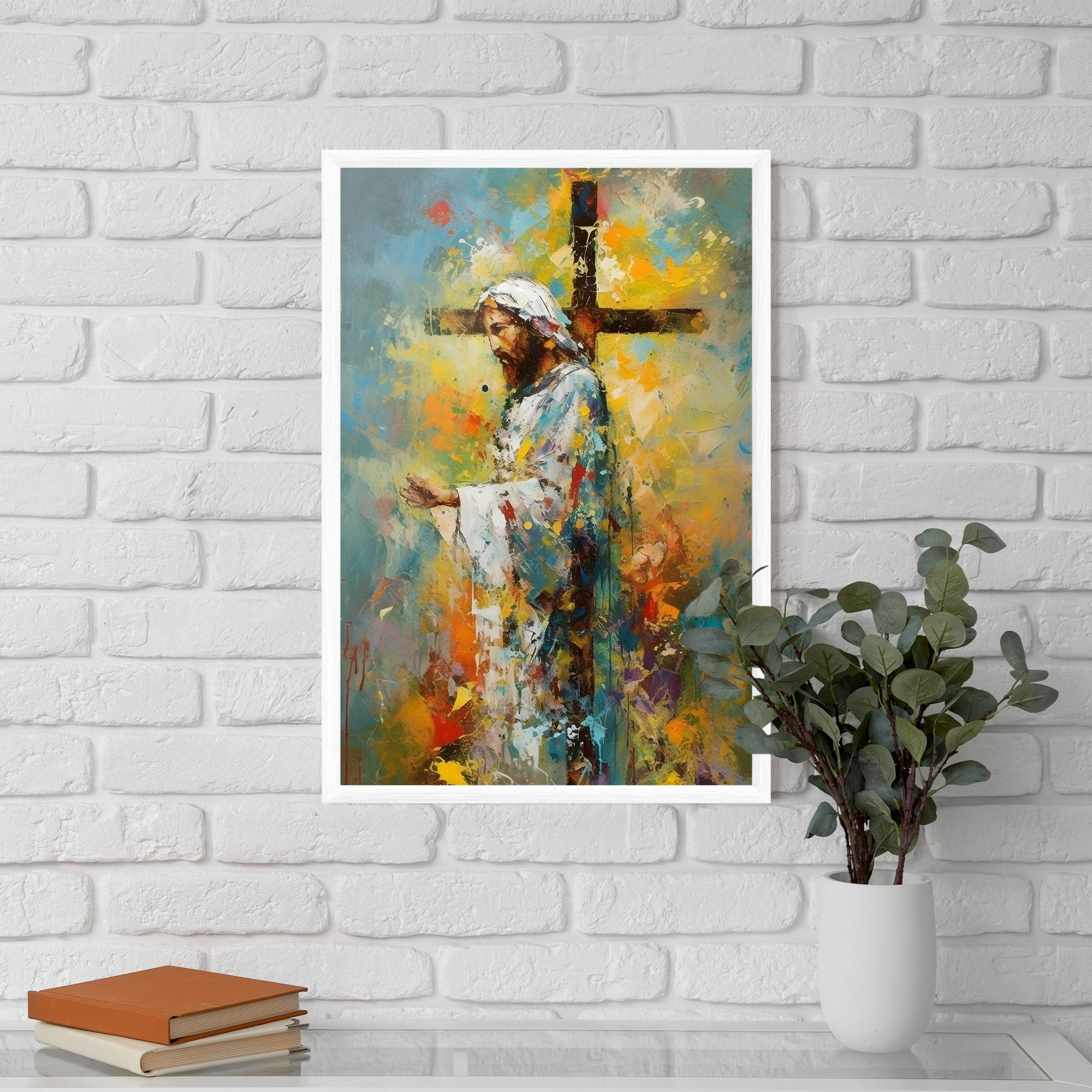 Poster Înrămat Christ Art Painting mockup 5