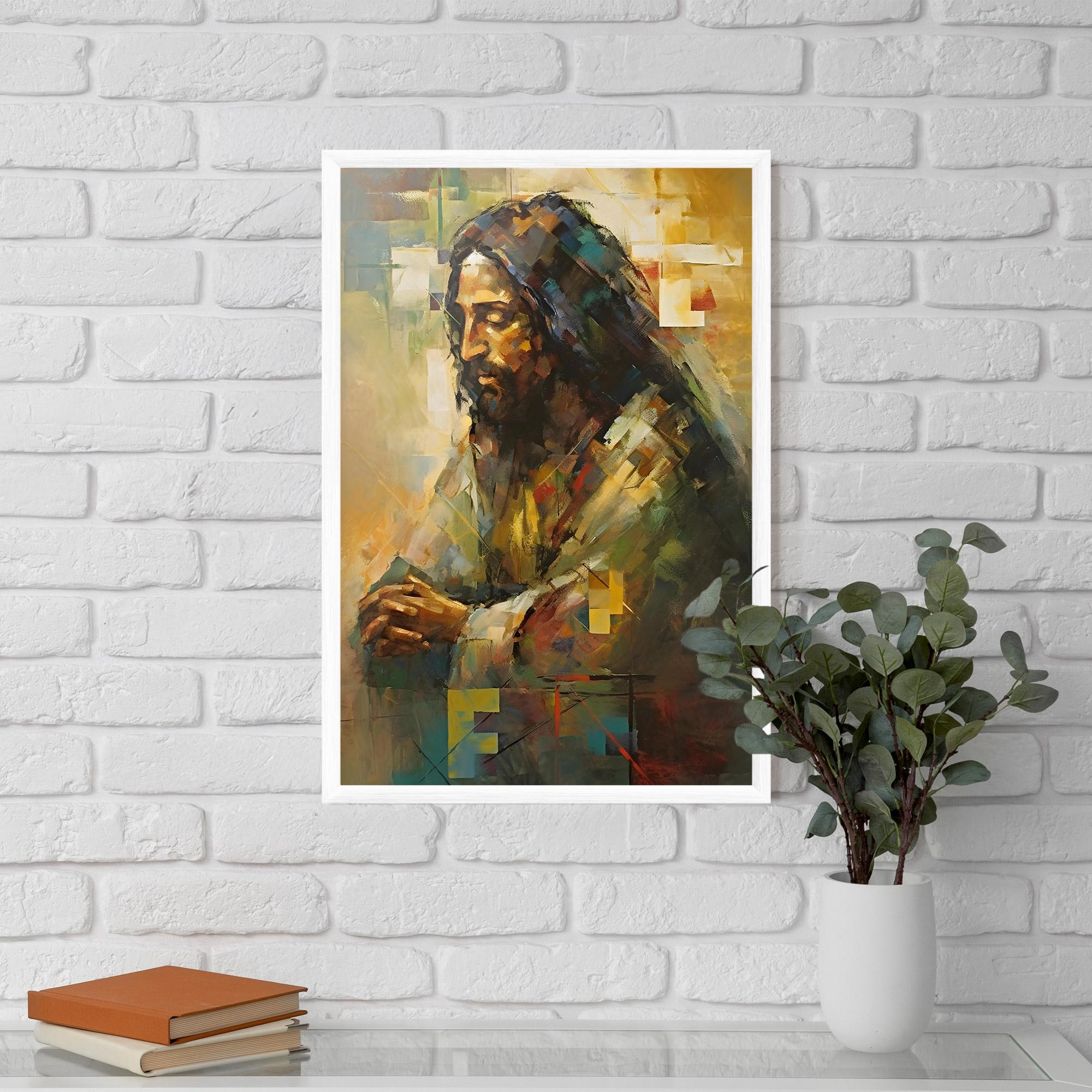 Poster Înrămat Christ Painting Art mockup 5