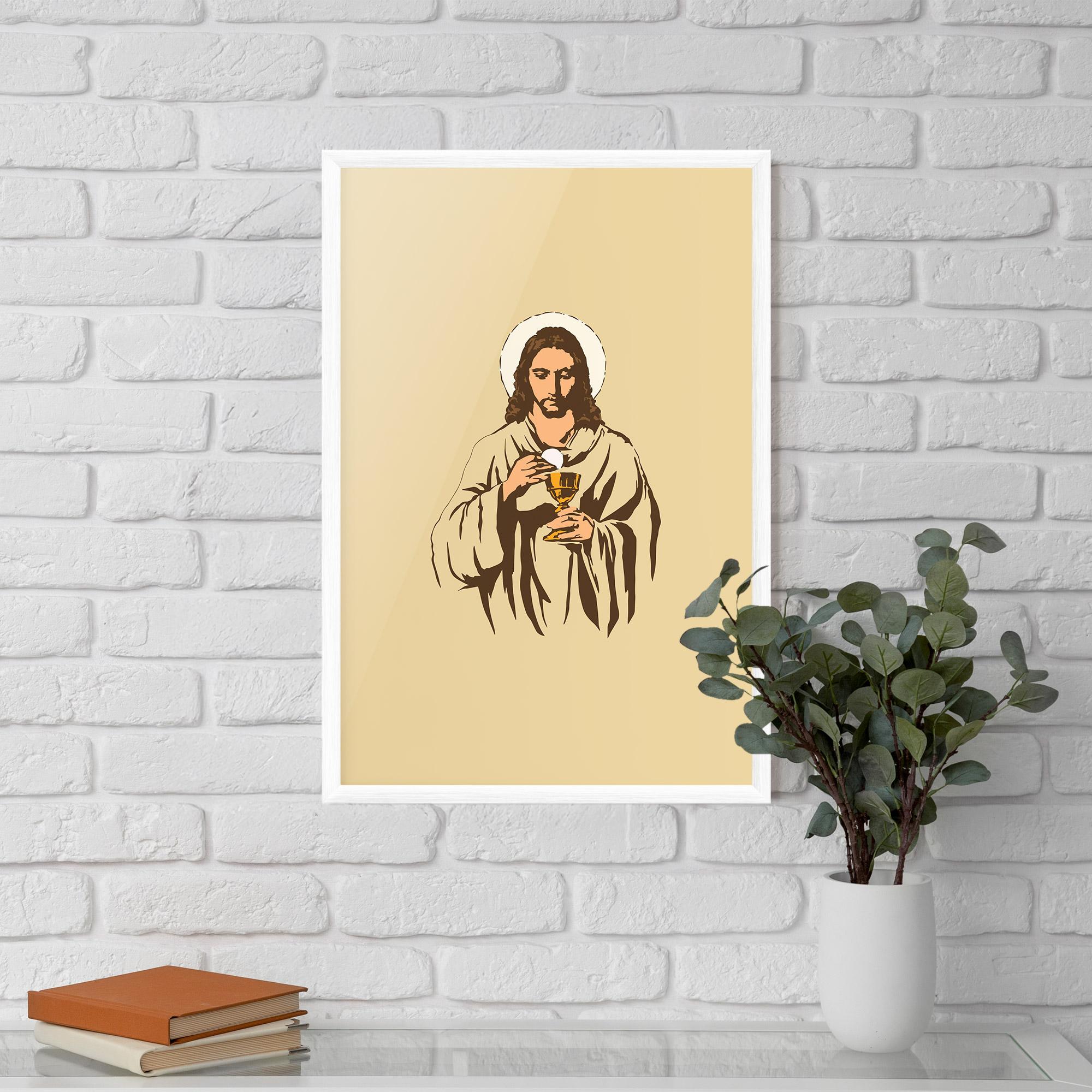 Poster Înrămat Cream Jesus mockup 5