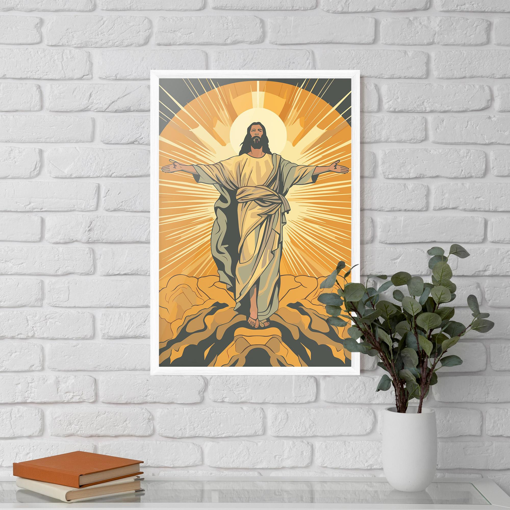 Poster Înrămat Sunset Jesus mockup 5