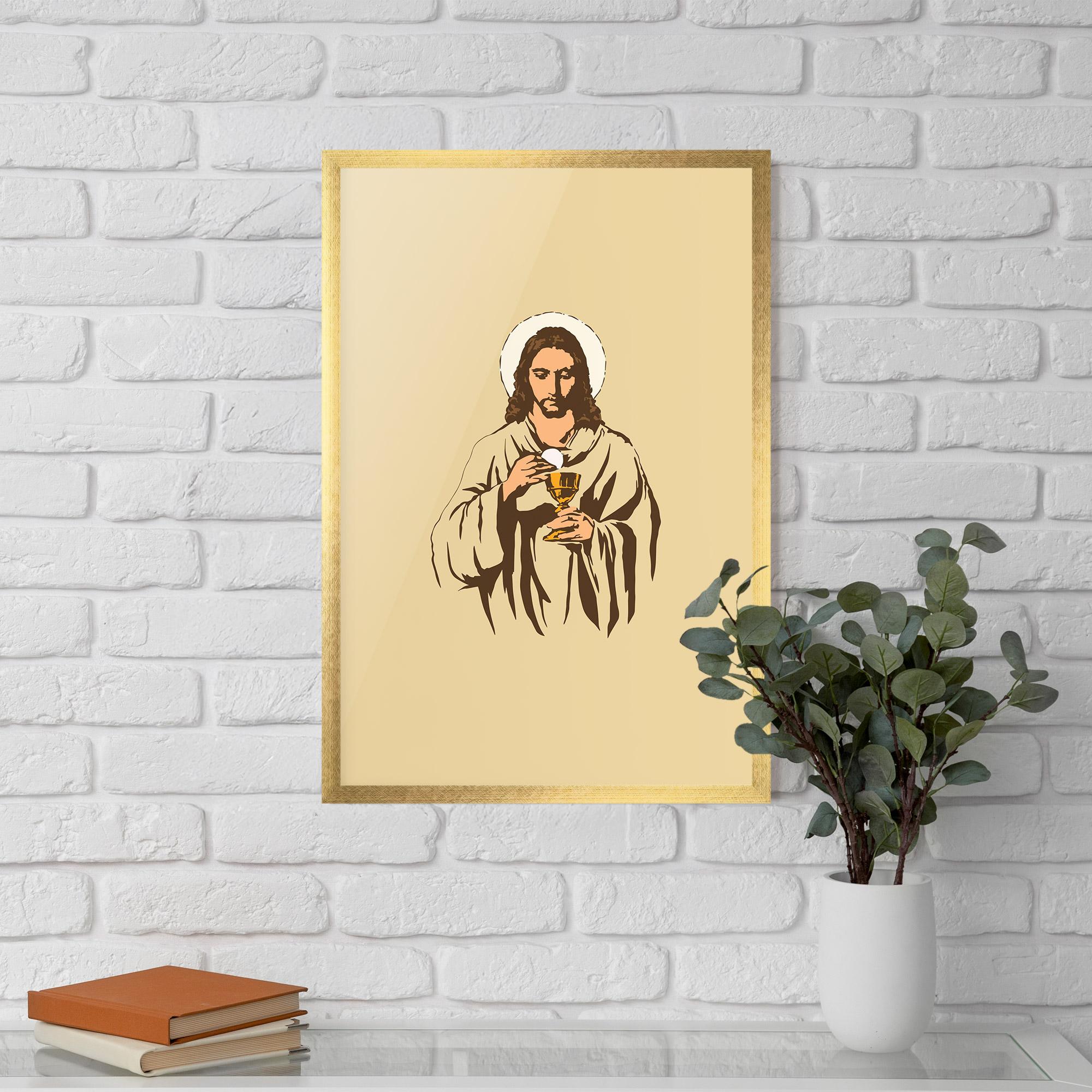 Poster Înrămat Cream Jesus mockup 5