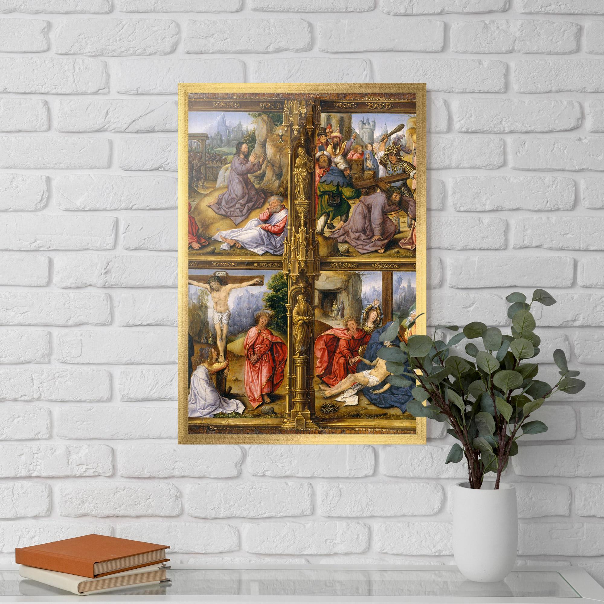 Poster Înrămat Gold Window View mockup 5