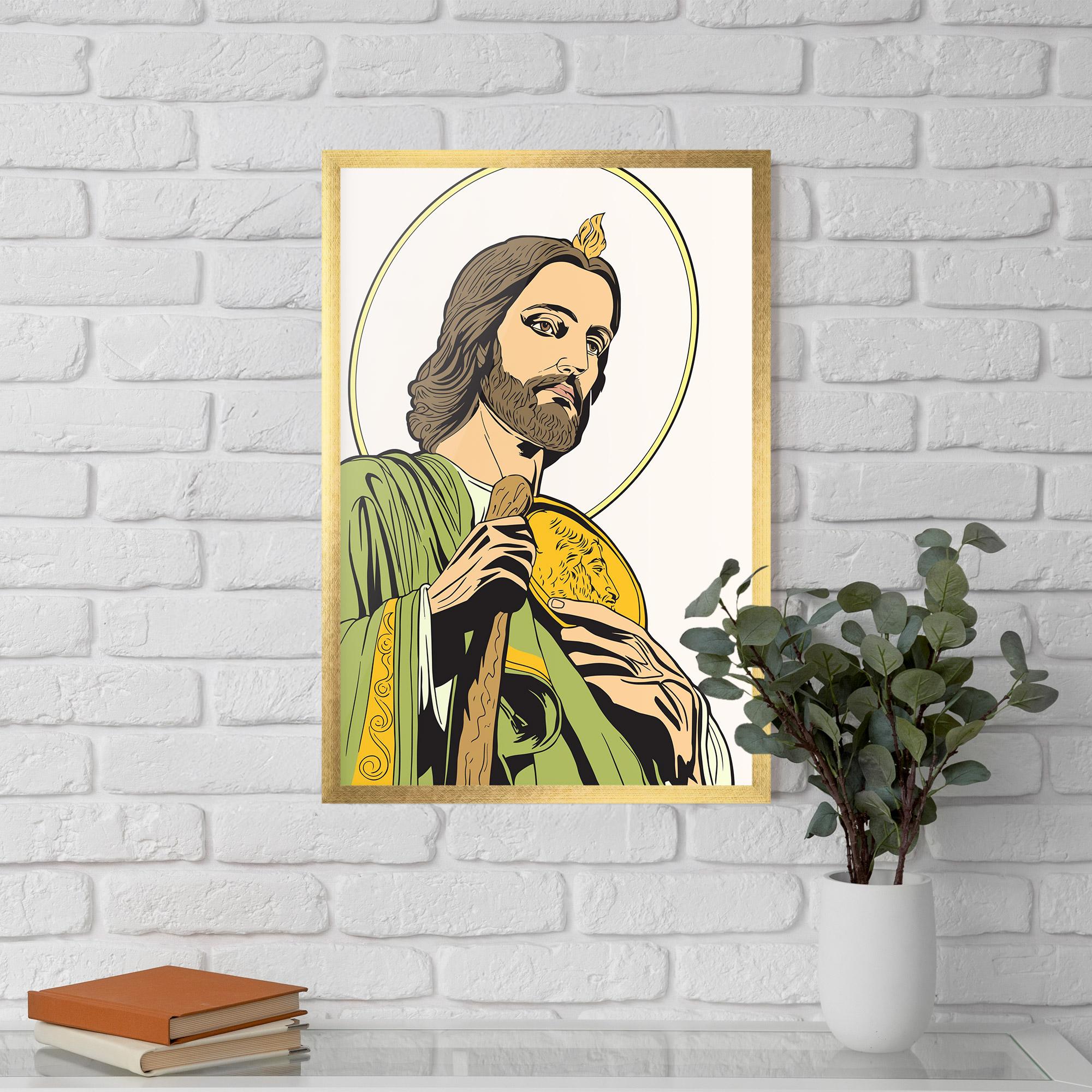 Poster Înrămat Green Jesus mockup 5
