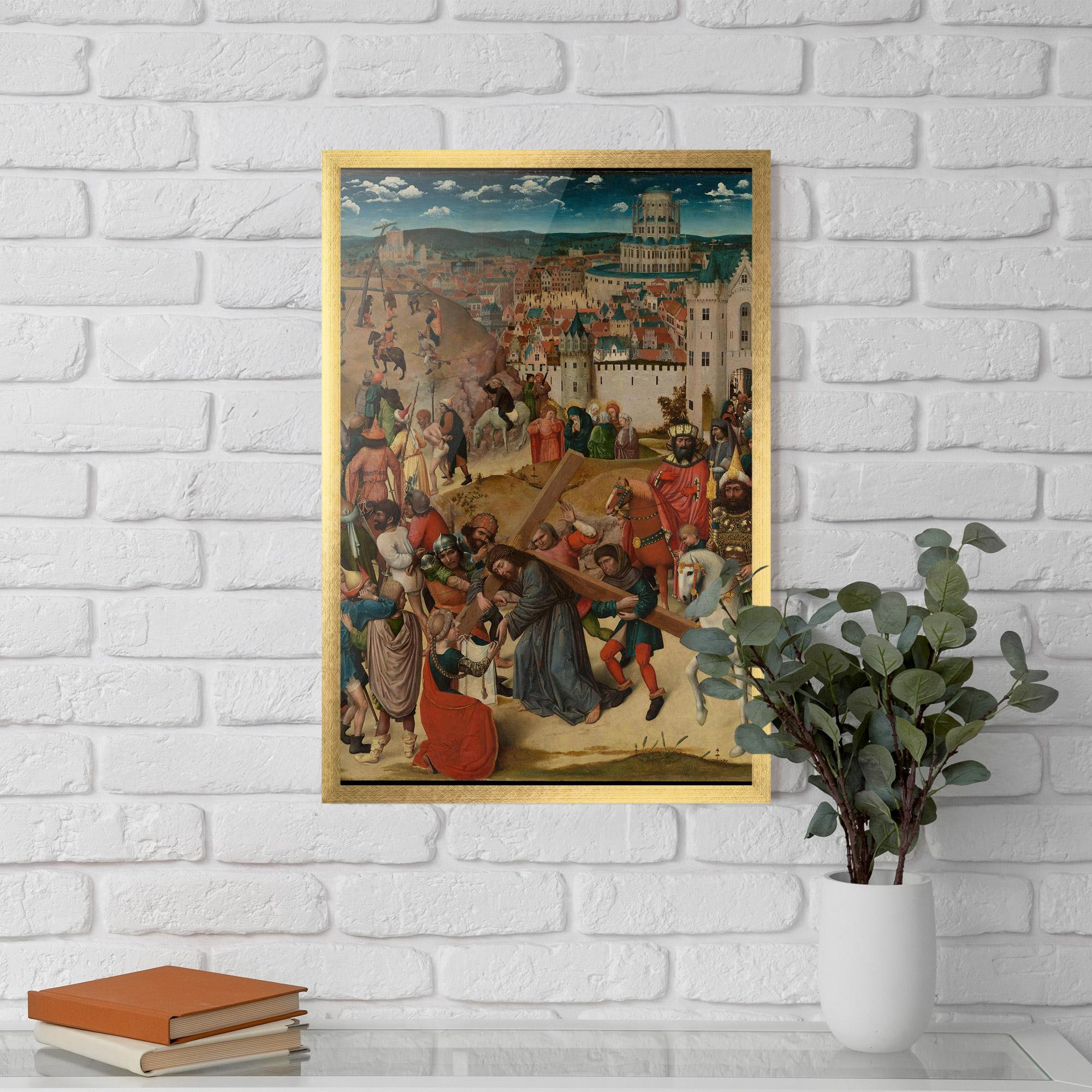 Poster Înrămat People Holding Cross mockup 5