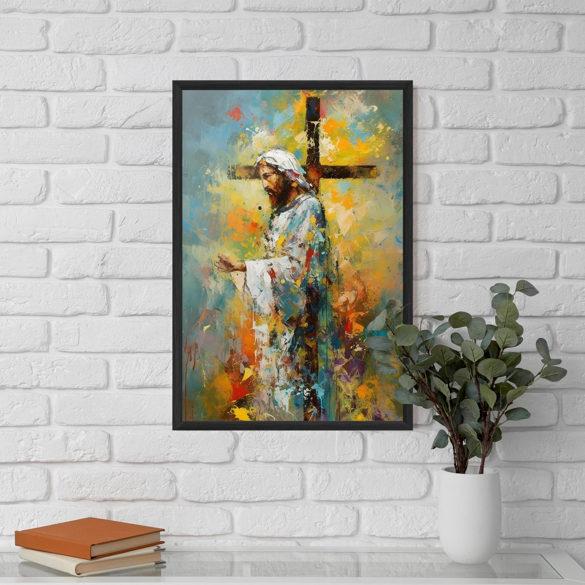 Poster Înrămat Christ Art Painting mockup 5