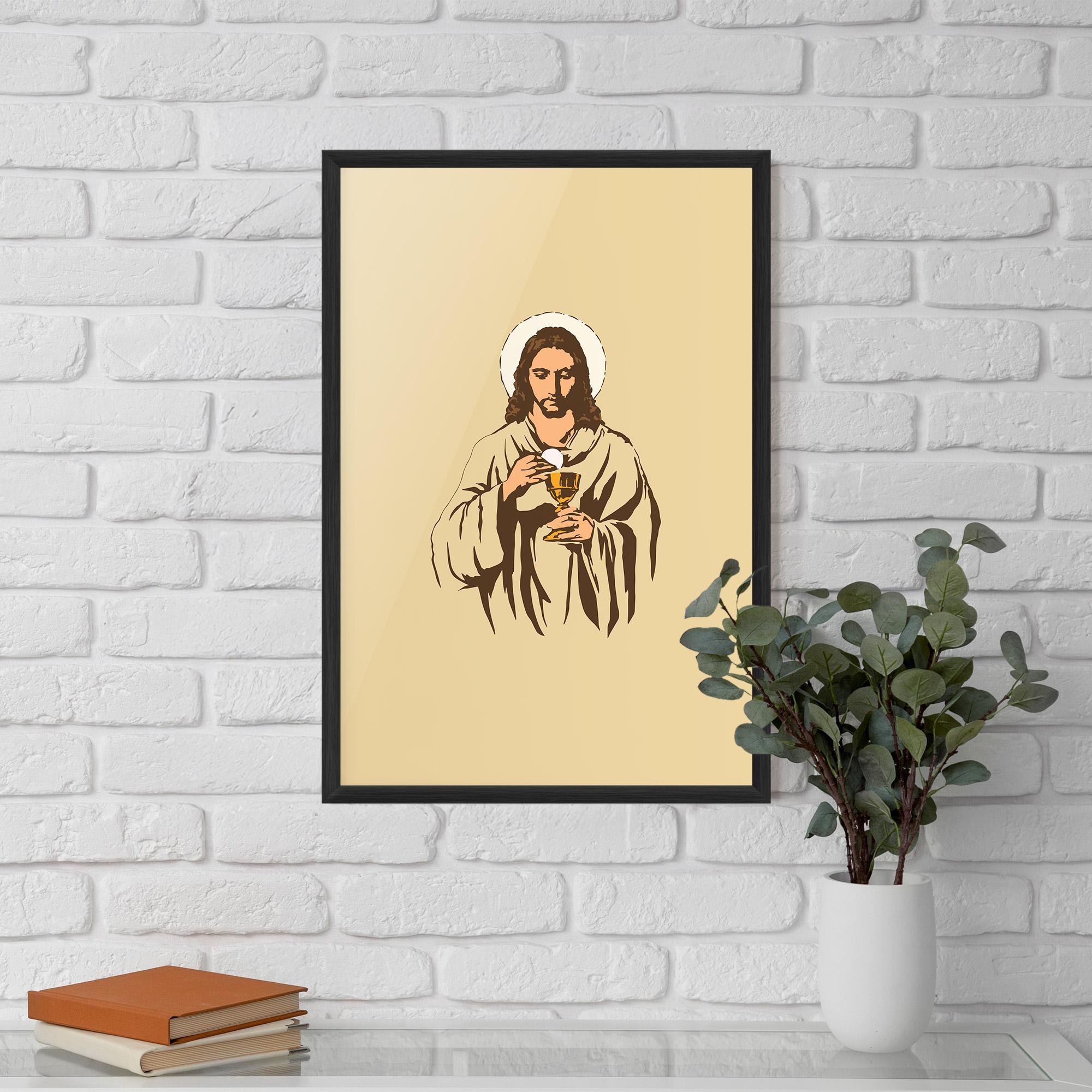 Poster Înrămat Cream Jesus mockup 5