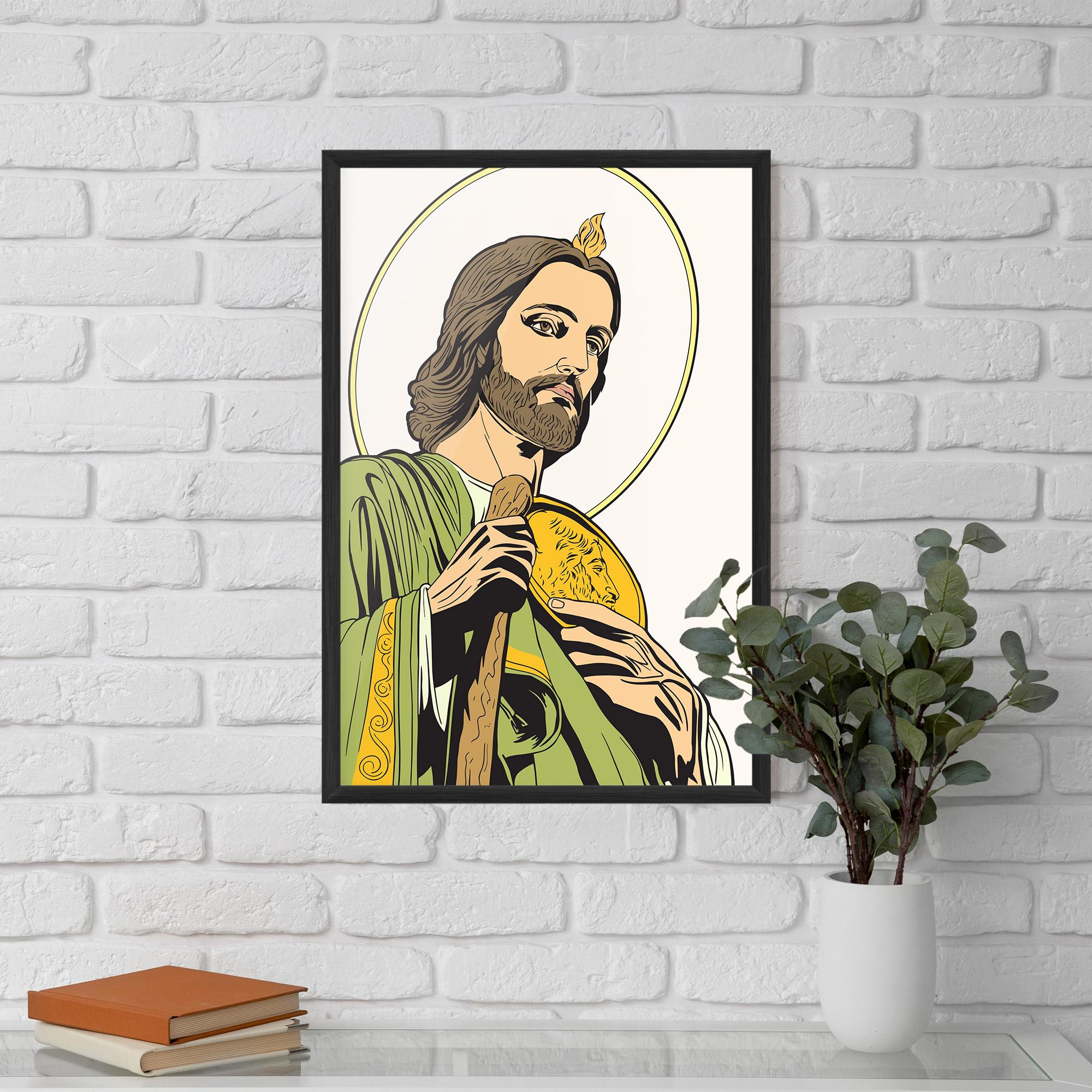 Poster Înrămat Green Jesus mockup 5