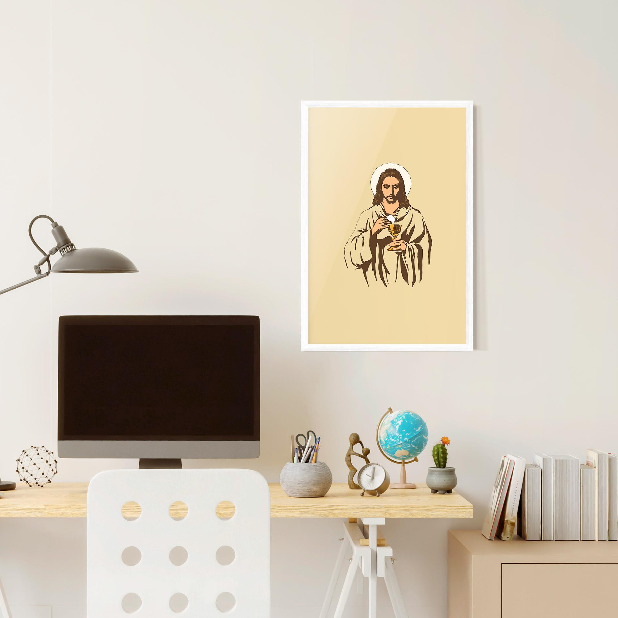 Poster Înrămat Cream Jesus mockup 6