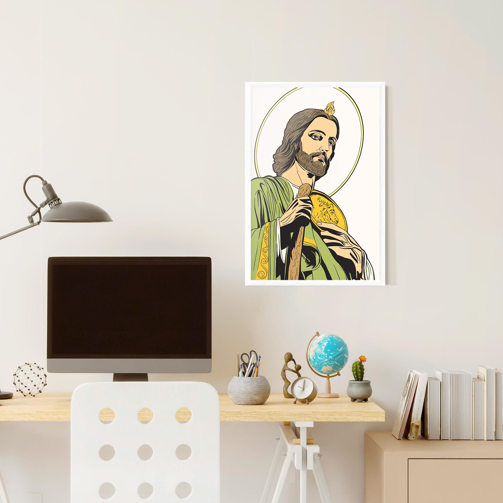 Poster Înrămat Green Jesus mockup 6