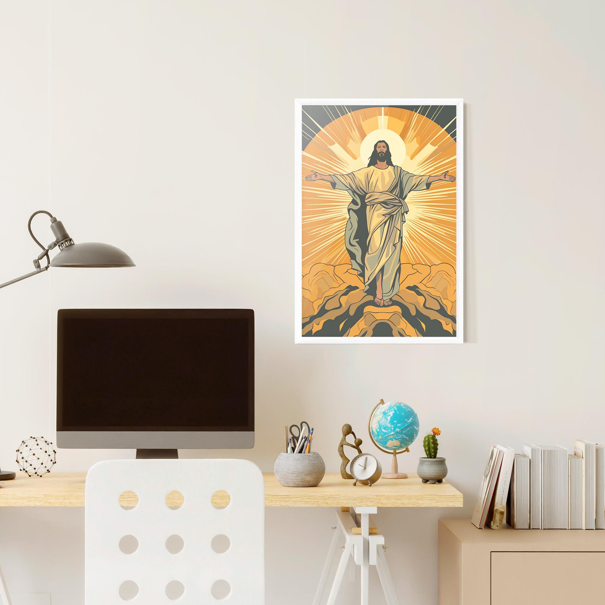 Poster Înrămat Sunset Jesus mockup 6